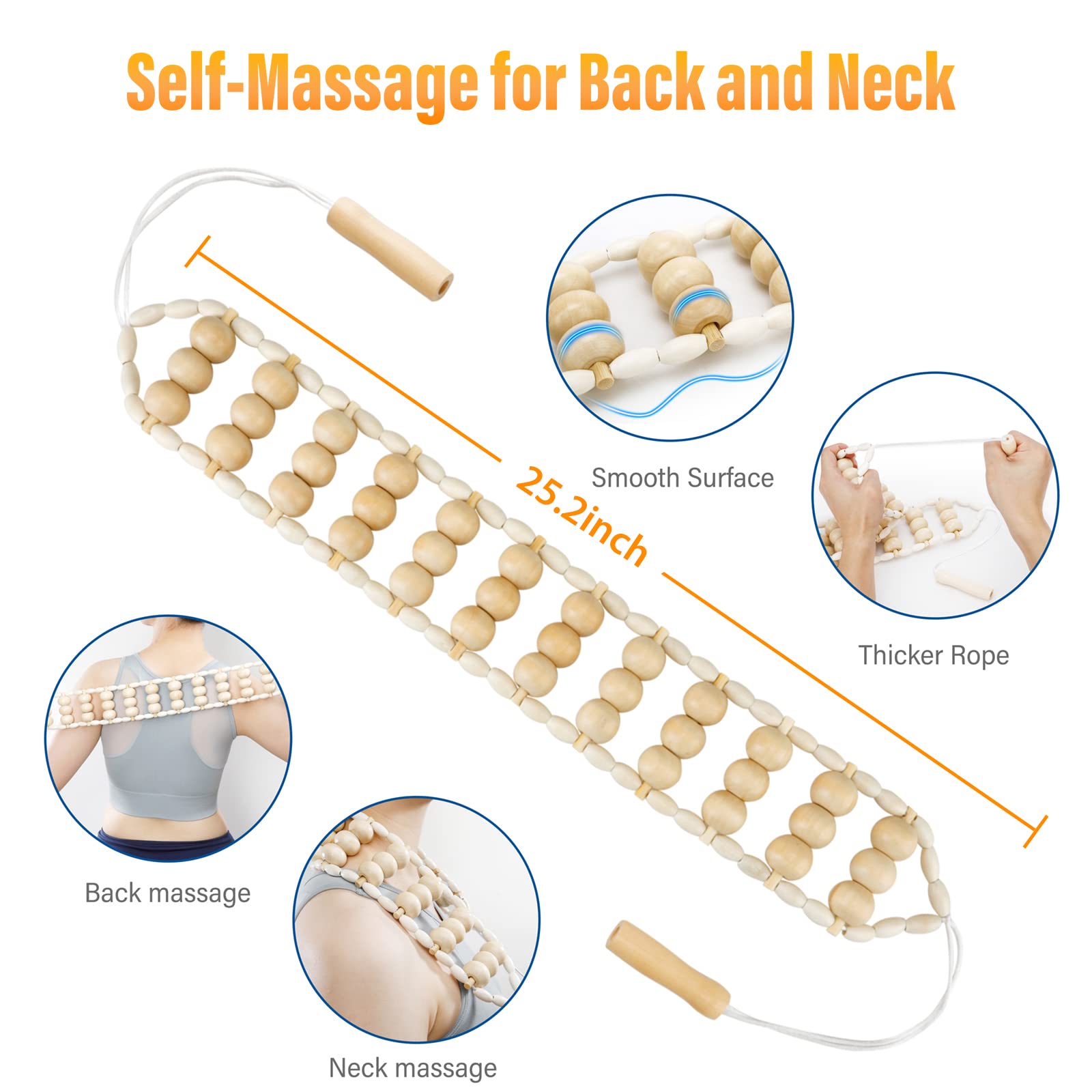 5 in 1 Wood Therapy Massage Tools Set - Maderoterapia Kit for Body Shaping & Lymphatic Drainage - Anti-Cellulite Wooden Massage Roller & Body Sculpting Tools - Perfect for Home Spa, Post-Workout Recovery & Professional Therapy Sessions