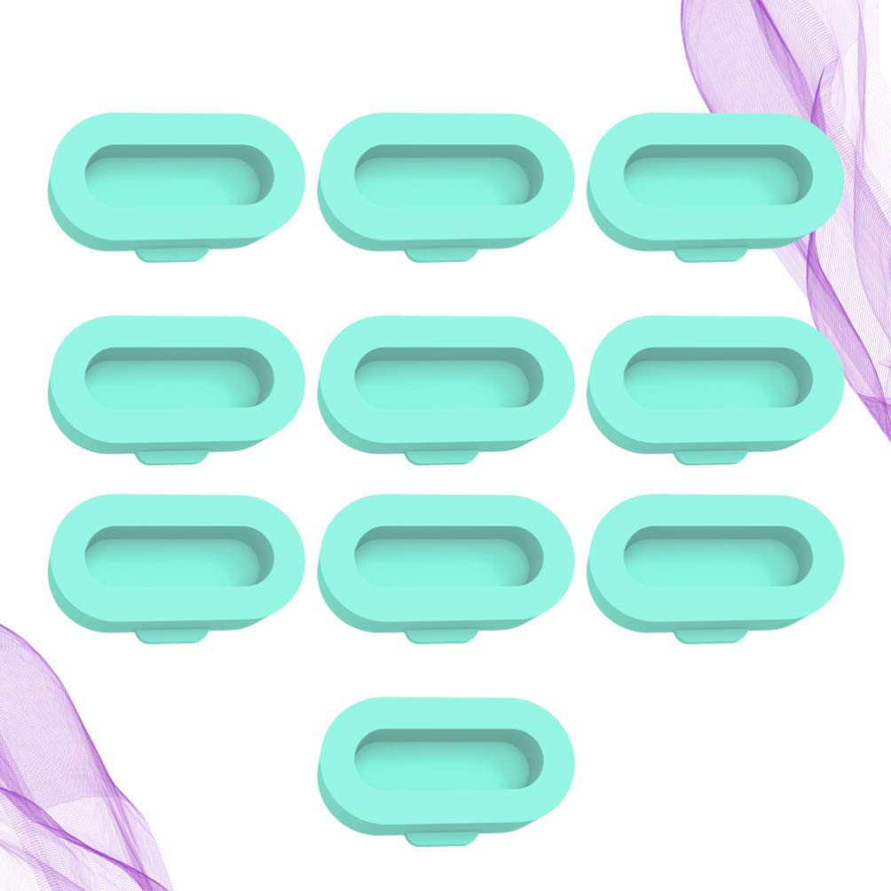 10-Pack Green Silicone USB Port Protectors - Dustproof Charger Plug Covers for iPhone, Android & Electronics - Perfect for Travel, Home & Office Use