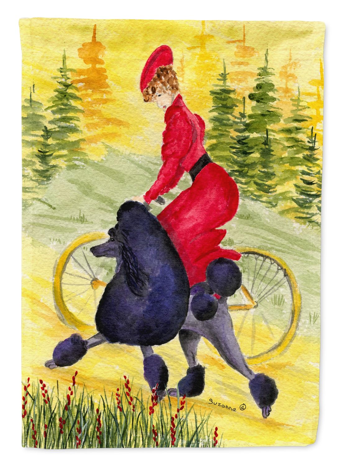 Caroline's Treasures SS8635GF Poodle Garden Flag - Colorful Decorative Yard Banner for Mailbox, Patio & Flower Beds | Outdoor Dog Lover Gift, Weather-Resistant Garden Art | Perfect for Spring Decor, Pet-Themed Yards & Front Porch Displays
