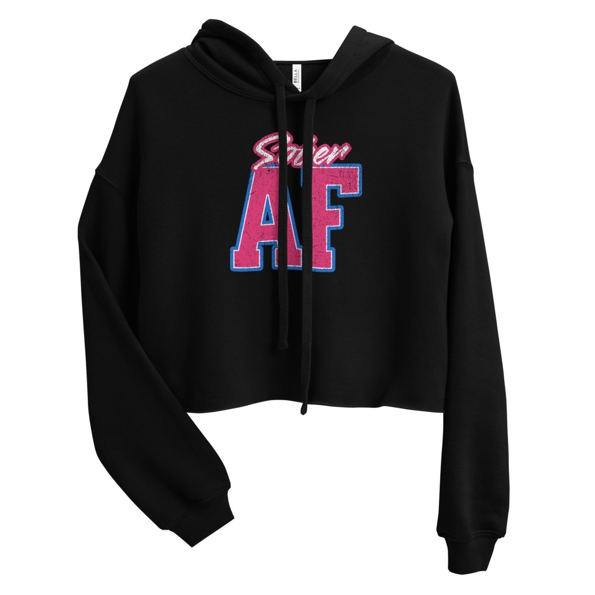 Sober AF Trendy Crop Hoodie for Women - Stylish Oversized Pullover Sweatshirt for Casual Wear, Gym, and Street Fashion