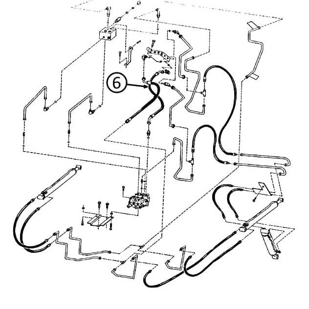 Bobcat 463 & 463F Skid Steer Loader Hydraulic Hose Kit - #6 JIC to Bucket Positioning Valve Replacement - Perfect for Construction, Landscaping and Farm Equipment Maintenance