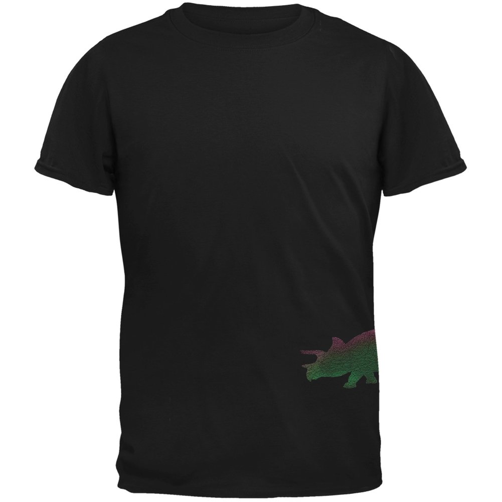 Vintage Triceratops Dinosaur Graphic Black T-Shirt for Men & Women - Soft Cotton Tee for Casual Wear, Dinosaur Lovers Gift, Jurassic Theme Outfits