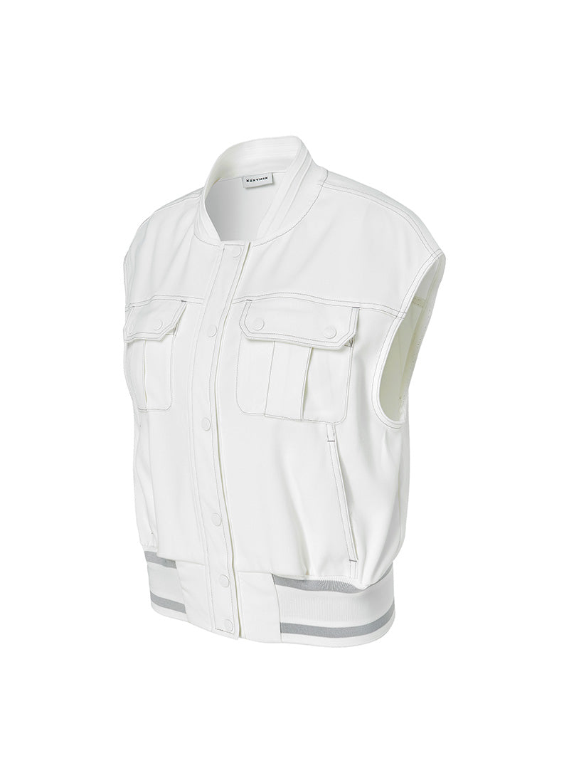 Men's Stylish Denim-Look Double Pocket Vest - Casual Layering for Outdoor Adventures & Urban Streetwear