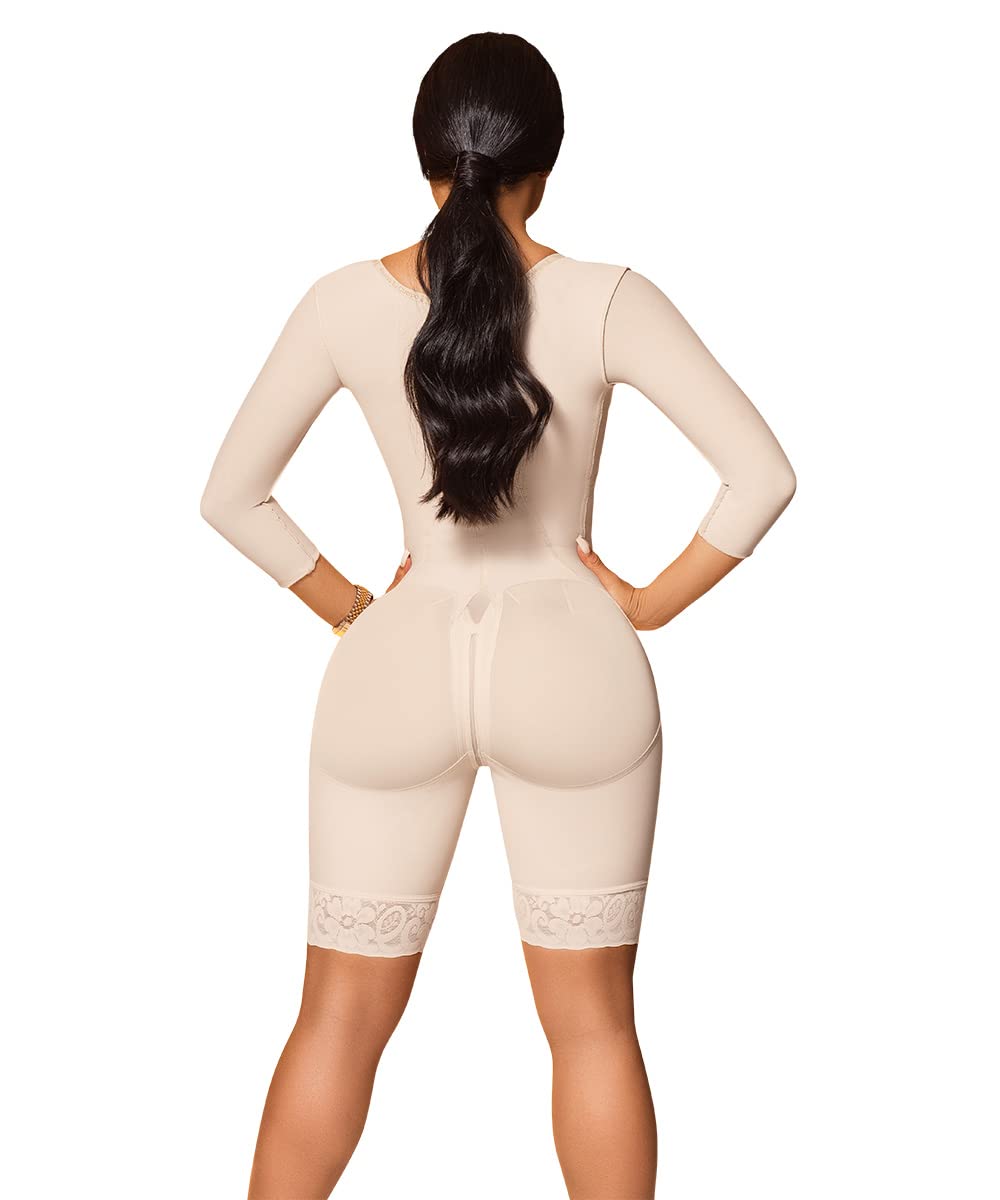 Colombian Pacifica Full Body Shaper with Built-in Bra & 3 Hooks - Post Surgery Recovery Girdle for Women - Slimming Waist Trainer for Tummy Control & Body Contouring (Perfect for Postpartum, Weight Loss & Special Occasions)