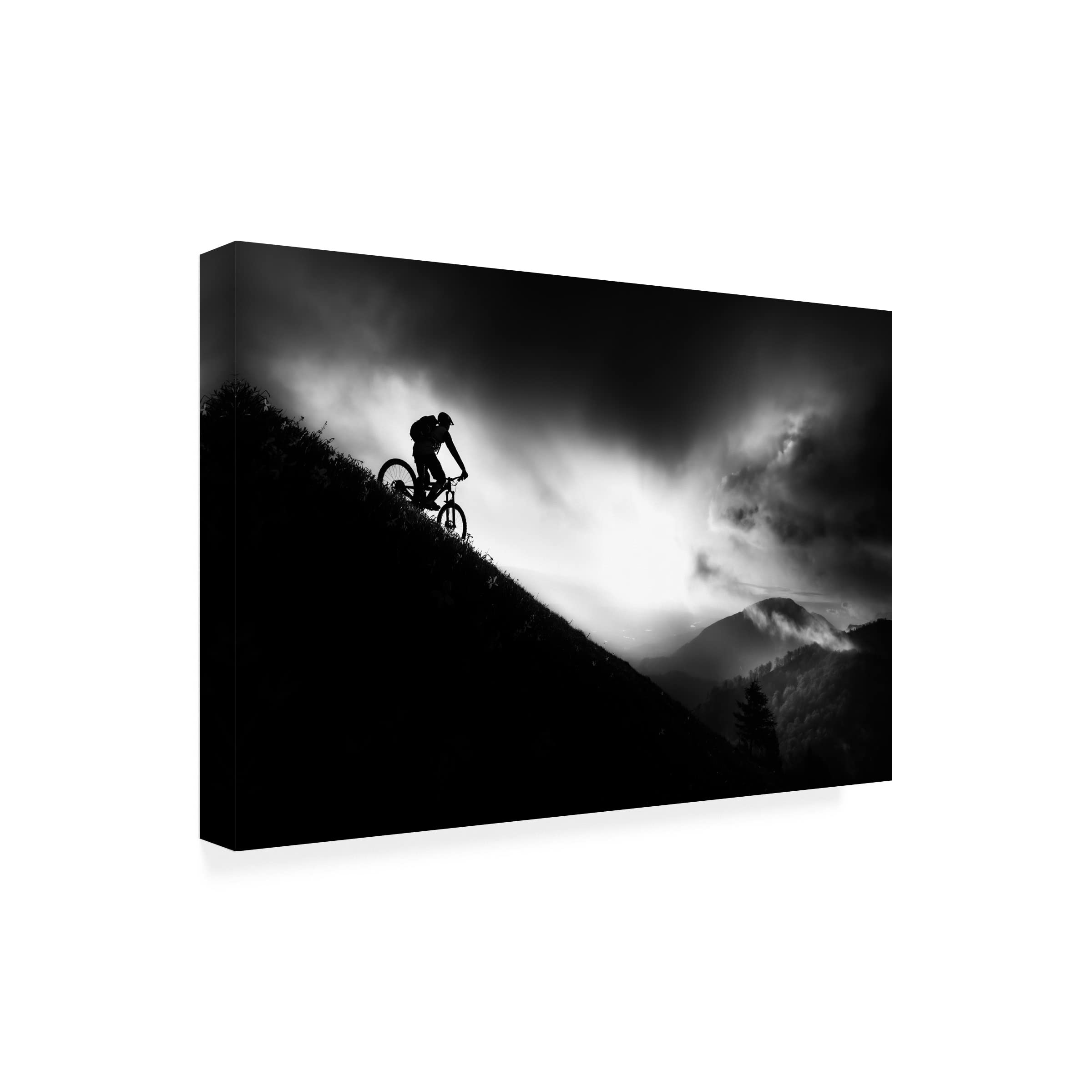 Trademark Fine Art 'Sunrise Ride' Canvas Wall Art Print by Sandi Bertoncelj - Vibrant Landscape Painting for Living Room, Bedroom & Office Decor