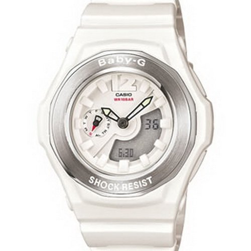 Casio Baby-G BGA140-7B Women's Digital Analog Watch with White Dial, Shock Resistant & Alarm - Perfect for Sports, Workouts, and Everyday Wear