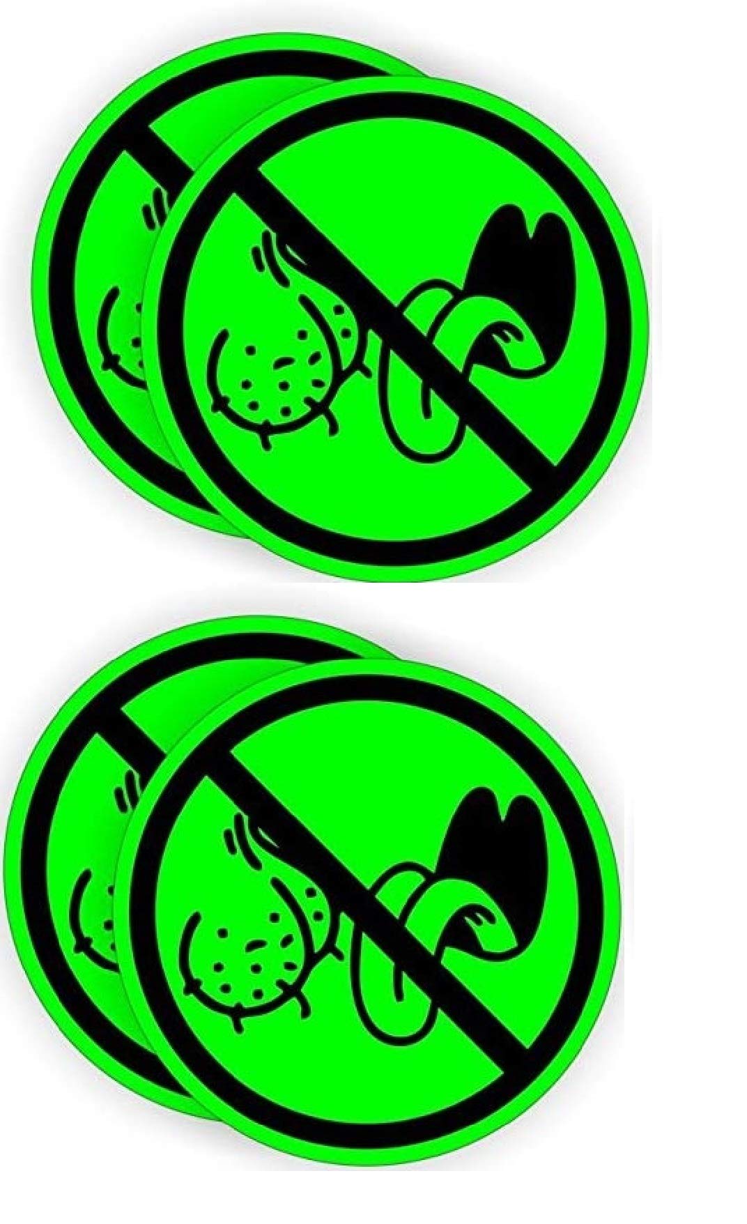 4-Pack Green No Ball Licking Rat Stickers (2 Inch) - Durable Hard Hat Decals - American Union Worker Stickers for Construction Helmets, Toolboxes & Work Gear