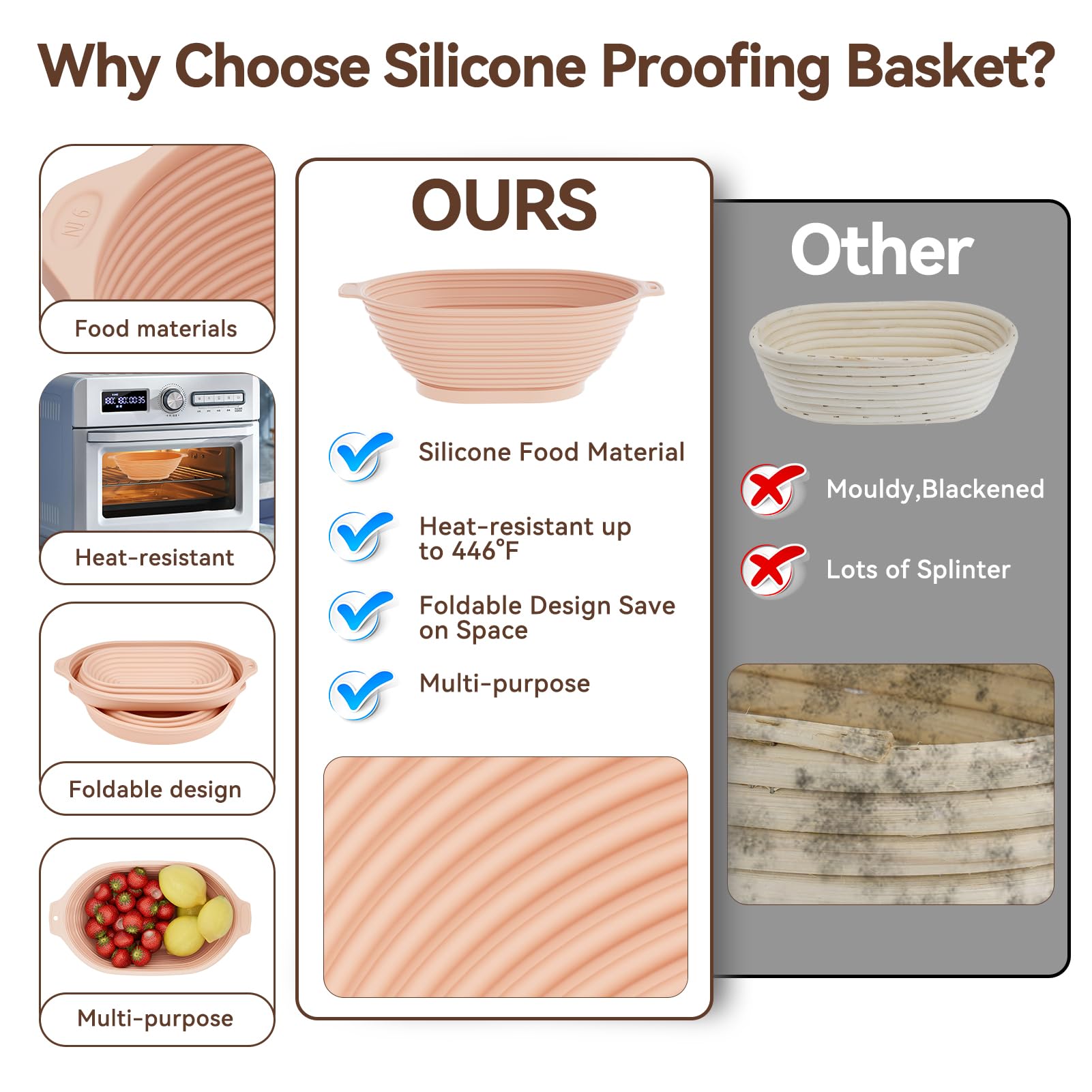 **24PCS Sourdough Starter Kit for Beginners – 2 Silicone Banneton Bread Proofing Baskets, 10 Bread Bags – Complete Baking Supplies for Homemade Artisan Bread | Perfect for Home Bakers & Bread Lovers**