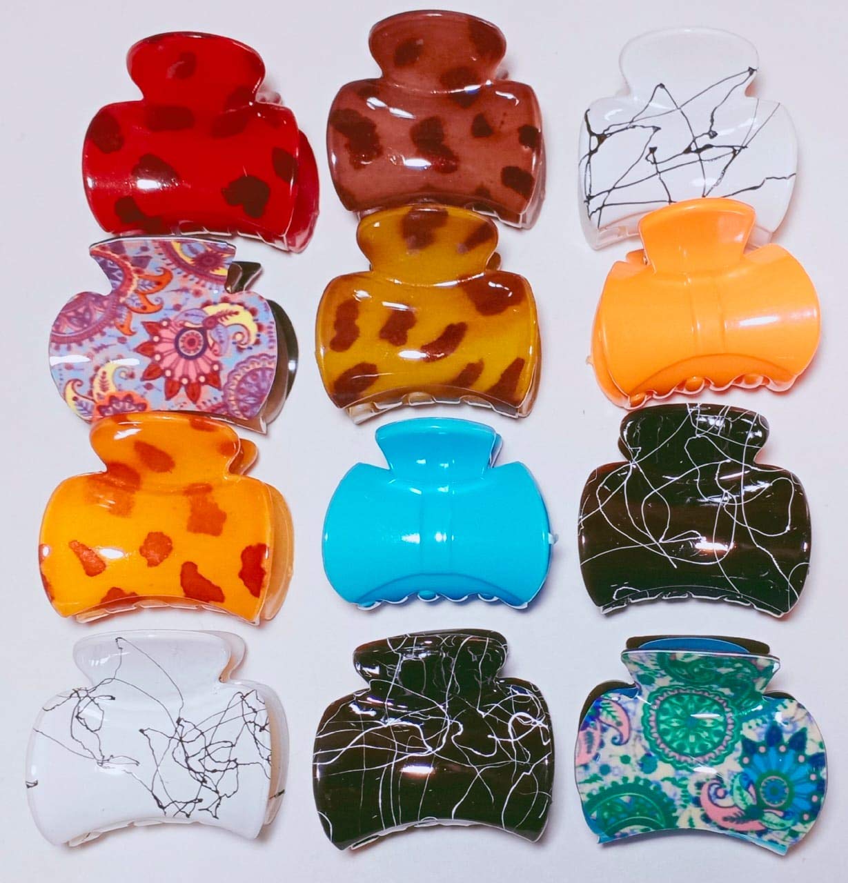 Best Plastic Hair Claw Clips for Women & Girls - Korean Transparent Material Hair Clutcher (12-Pack) - Perfect for Ponytails, Buns & Everyday Hairstyles