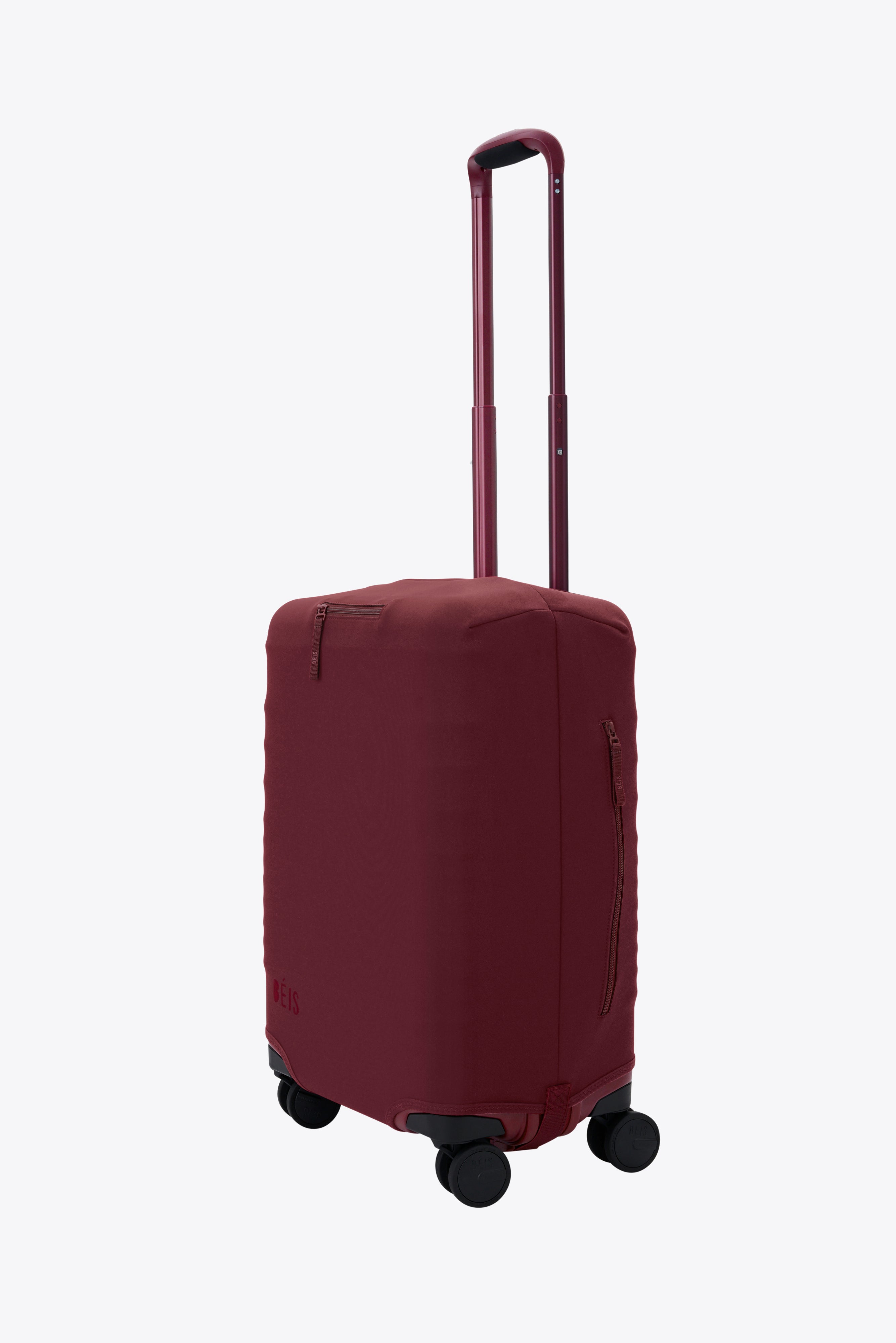Premium Burgundy Carry On Luggage Cover - Waterproof & Scratch-Resistant Travel Suitcase Protector for Airplane, Business Trips & Vacation Travel Accessories