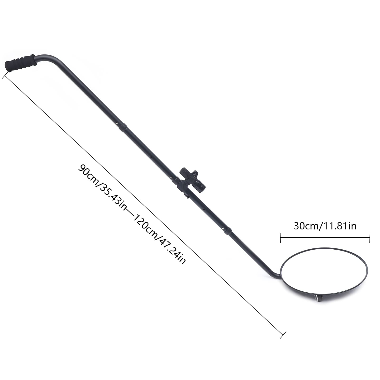 12 Inch Under Vehicle Inspection Mirror - Convex Security Mirror for Cars & Trucks | Night Vision Car Detection | Parking Lot & Border Security Check Tool