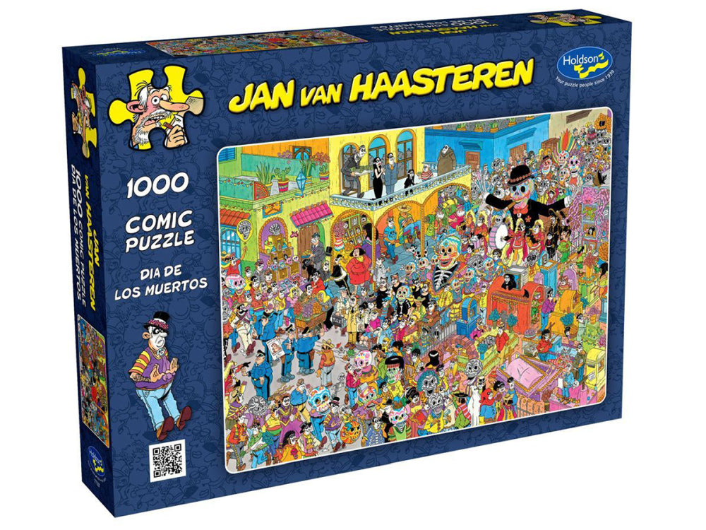 Jan Van Haasteren 1000-Piece Jigsaw Puzzle - Day of the Dead (Dia De Los Muertos) - Challenging Adult Puzzle for Home Decor & Family Game Night