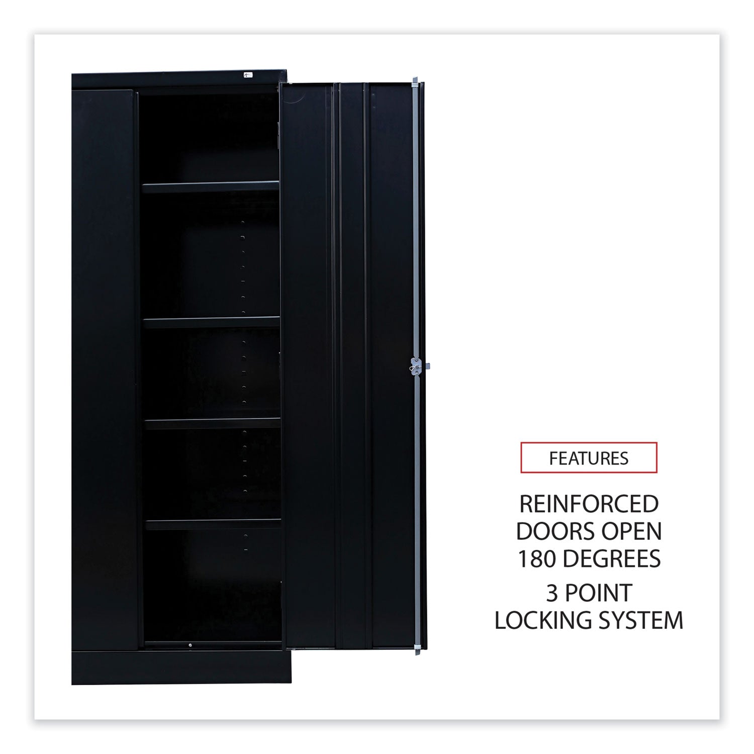 Alera Black Standard Assembled Storage Cabinet 36
