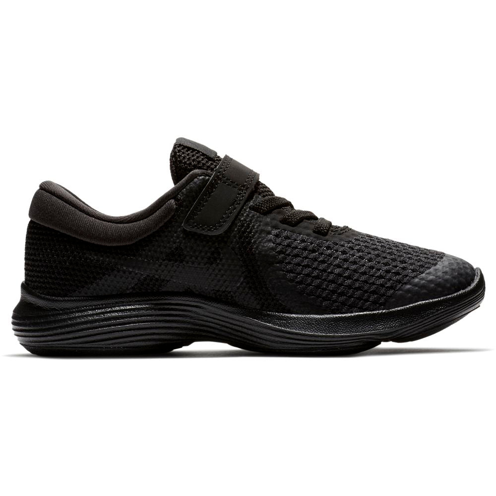Nike Black/Black Revolution Kids' Sneakers - Lightweight & Comfortable for Running, School & Play | Boys & Girls Athletic Shoes