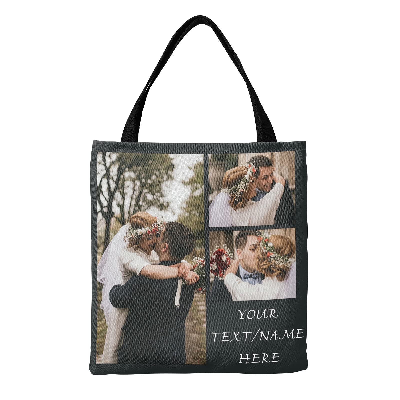 Custom Personalized Tote Bags with Text & Photos - Add Your Own Image - Perfect for Shopping, Beach Trips, and Everyday Use