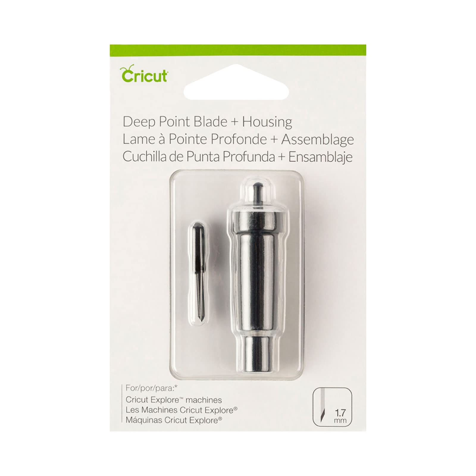 Cricut Deep Cut Blade + Housing for Explore/Maker - M3 Alloy Steel Standard Size - Perfect for Vinyl, Cardstock & Fabric Cutting - DIY Crafting & Scrapbooking Projects
