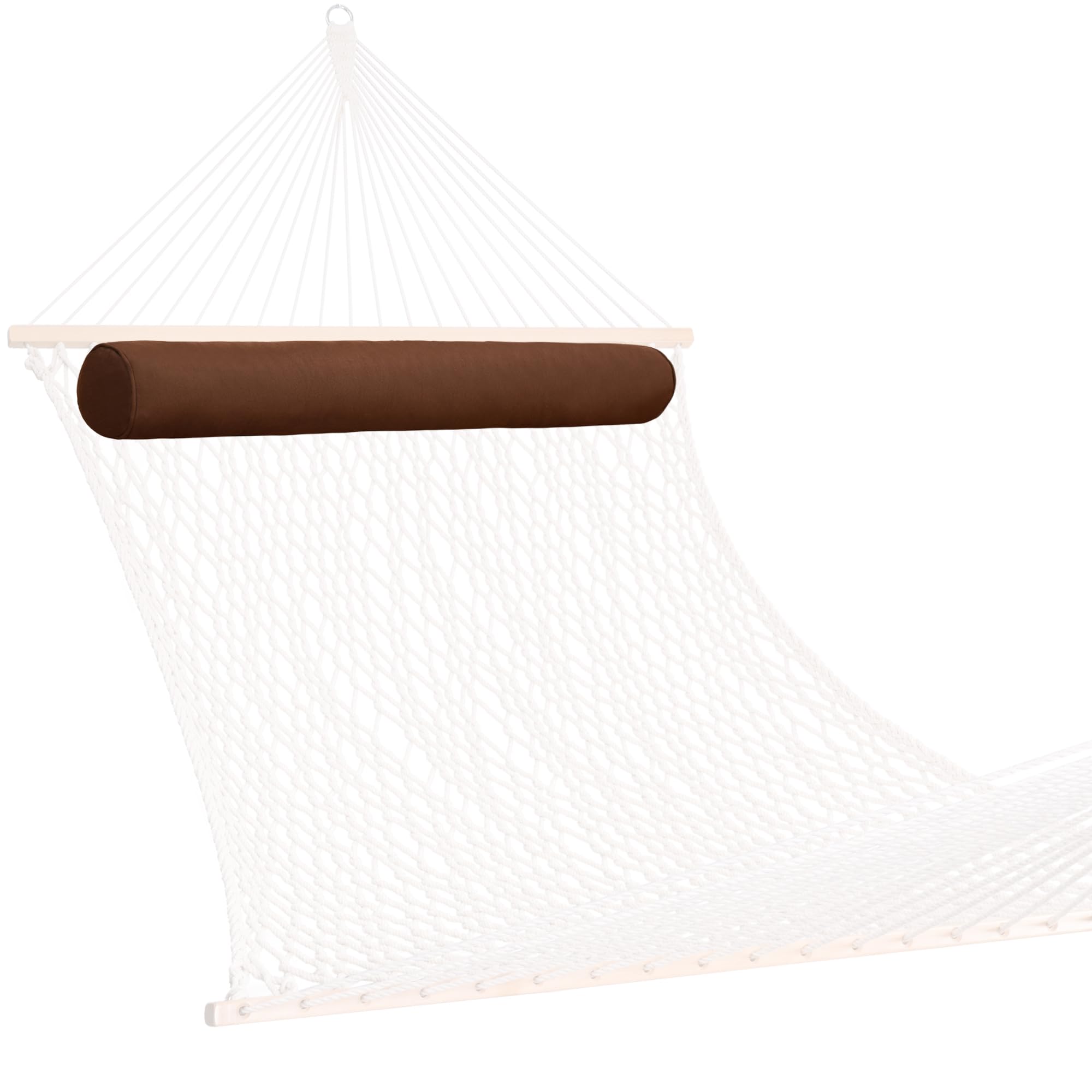 All-Weather Sunbrella Hammock Pillow with Removable Cover - Waterproof & Fade-Resistant Outdoor Cushion for Patio Furniture & Lounge Chairs (48.4x5.9 Inches, Brown) - Perfect for Backyard Relaxation, Poolside Lounging & Camping Comfort