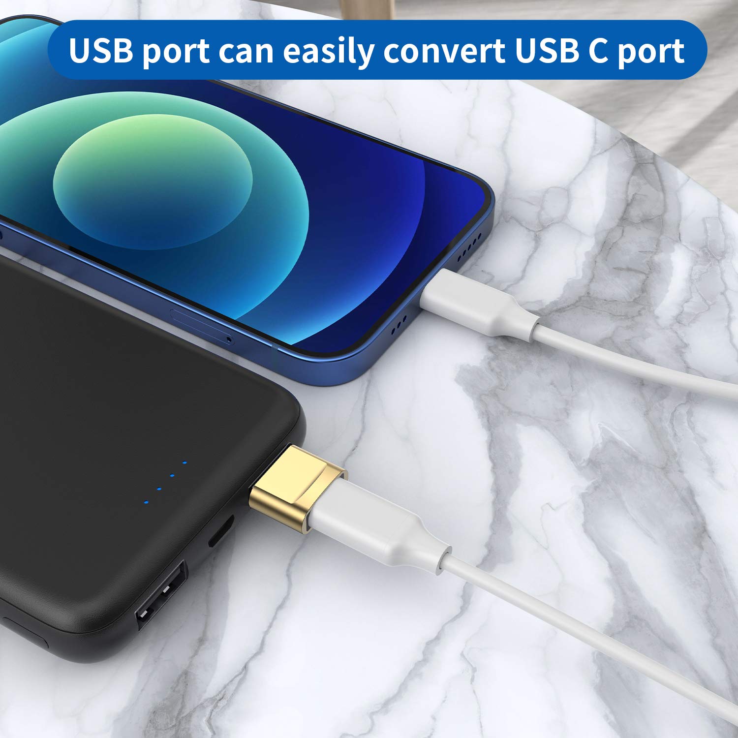 4-Pack USB C Female to USB Male Adapter | Type C to USB A Charger Cable Converter | Compatible with iPhone 11/12/13/14/15 Pro Max, iPad 2021, Samsung Galaxy Note 10/S20/S20+/Ultra, Google Pixel 3/4 XL | Perfect for Charging, Data Transfer & Connecting USB Devices