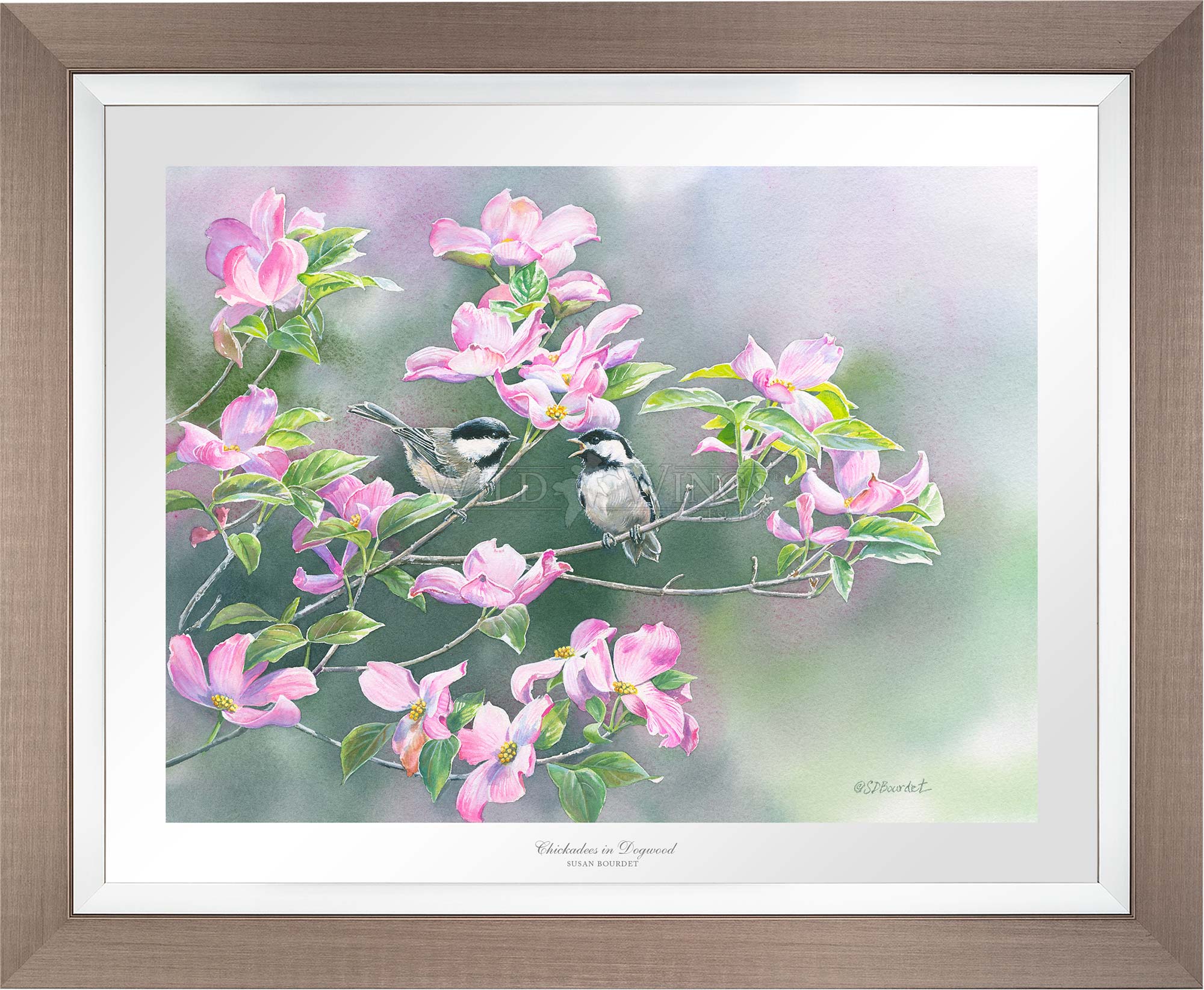 Chickadees in Dogwood - Handmade Artisan Paper for Scrapbooking, Card Making & Home Decor | Premium Quality Craft Paper for DIY Projects