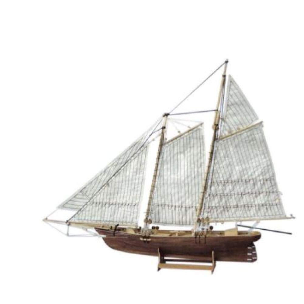 JHSHENGSHI 1:120 Scale DIY Wooden Sailboat Model Kit - Classic Sailing Ship with Laser Cutting Technology - Educational Puzzle Toy for Adults & Teens - Perfect for Home Decoration, Collectors, and STEM Learning