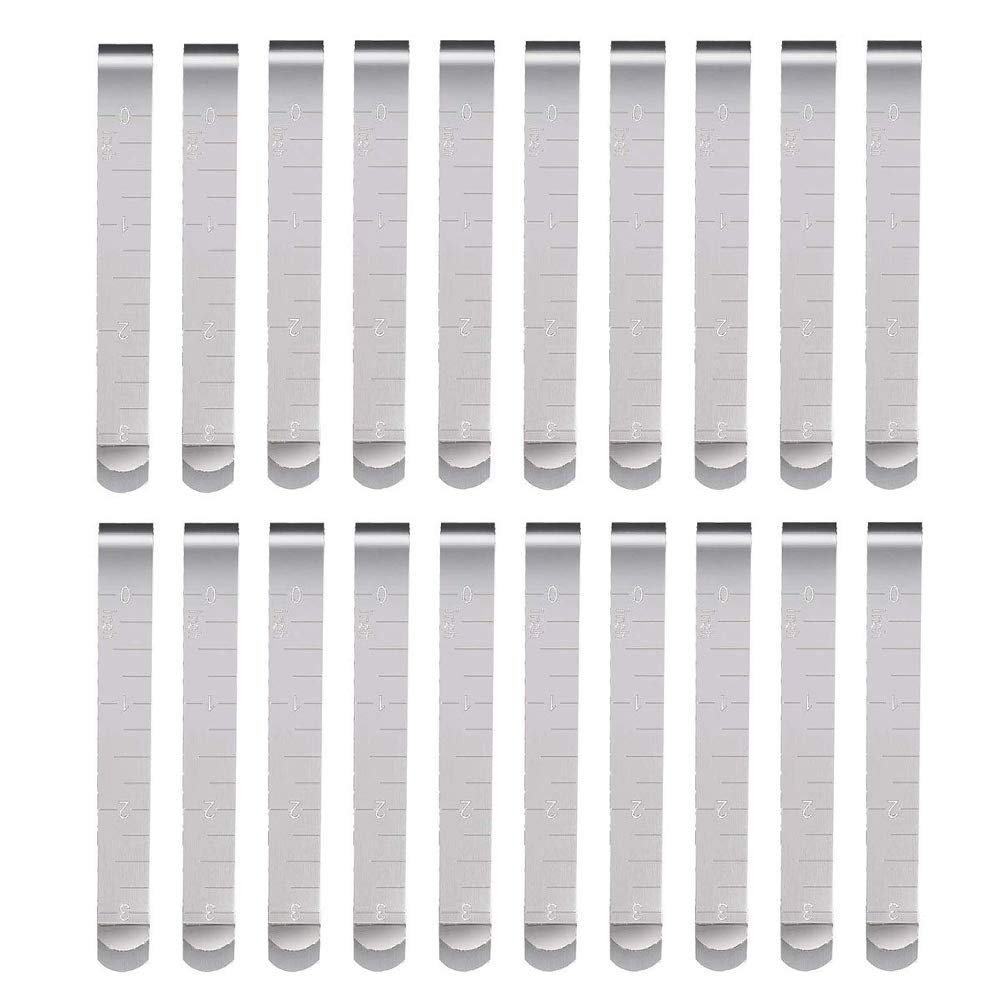 20 PCS Hemming Clips - TEOYALL Stainless Steel Sewing Clips for Quilting, Dressmaking & DIY Projects | Includes Measurement Ruler & Marking Tools | Perfect for Fabric, Crafts & Sewing Supplies (20 Pieces)