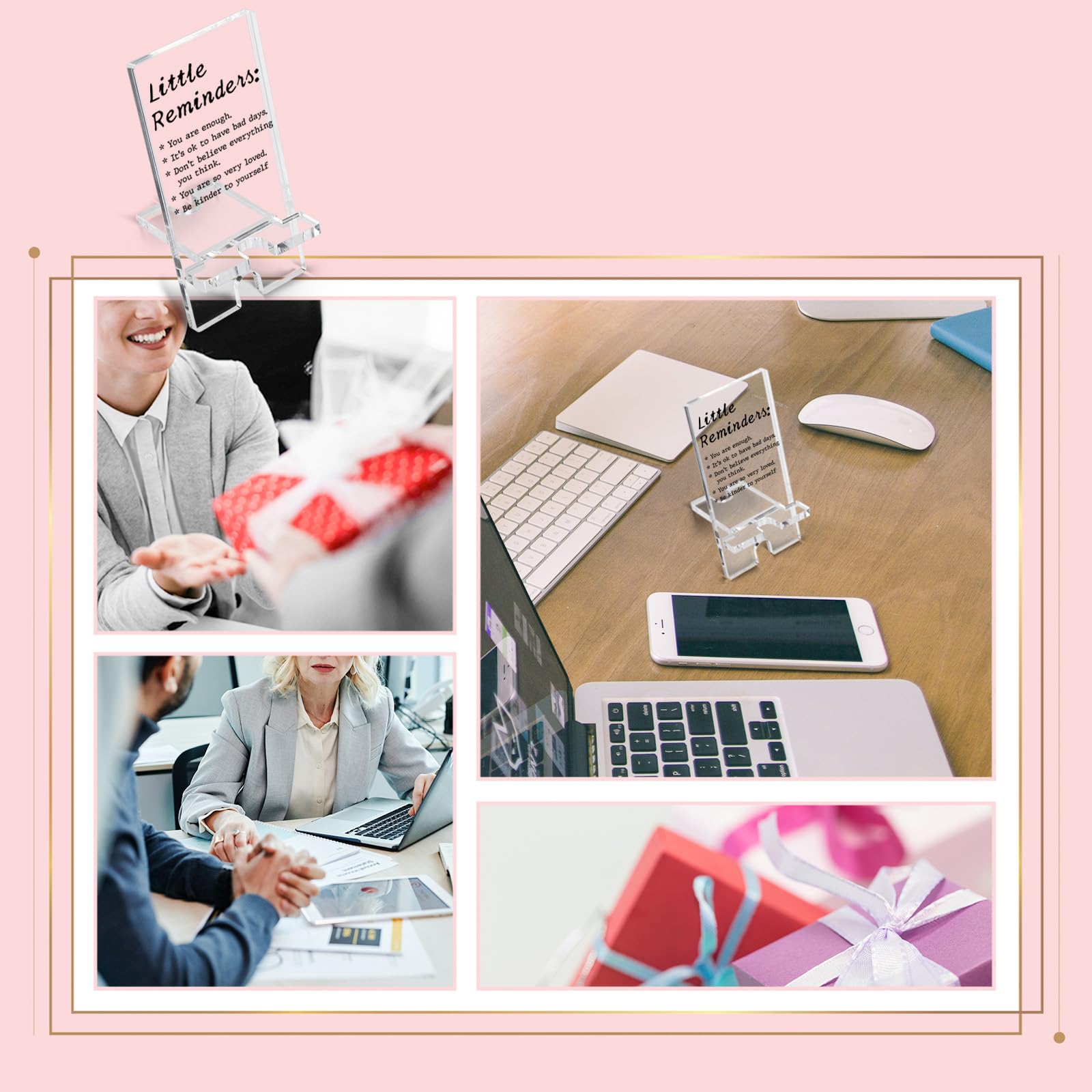 Vizuzi Inspirational Cell Phone Stand - Motivational Desk Phone Holder for Office, Cute Funny Desk Accessory Gift for Women, Coworkers & Friends (ZAA43) - Perfect for Work Desks, Home Offices & Gift Giving