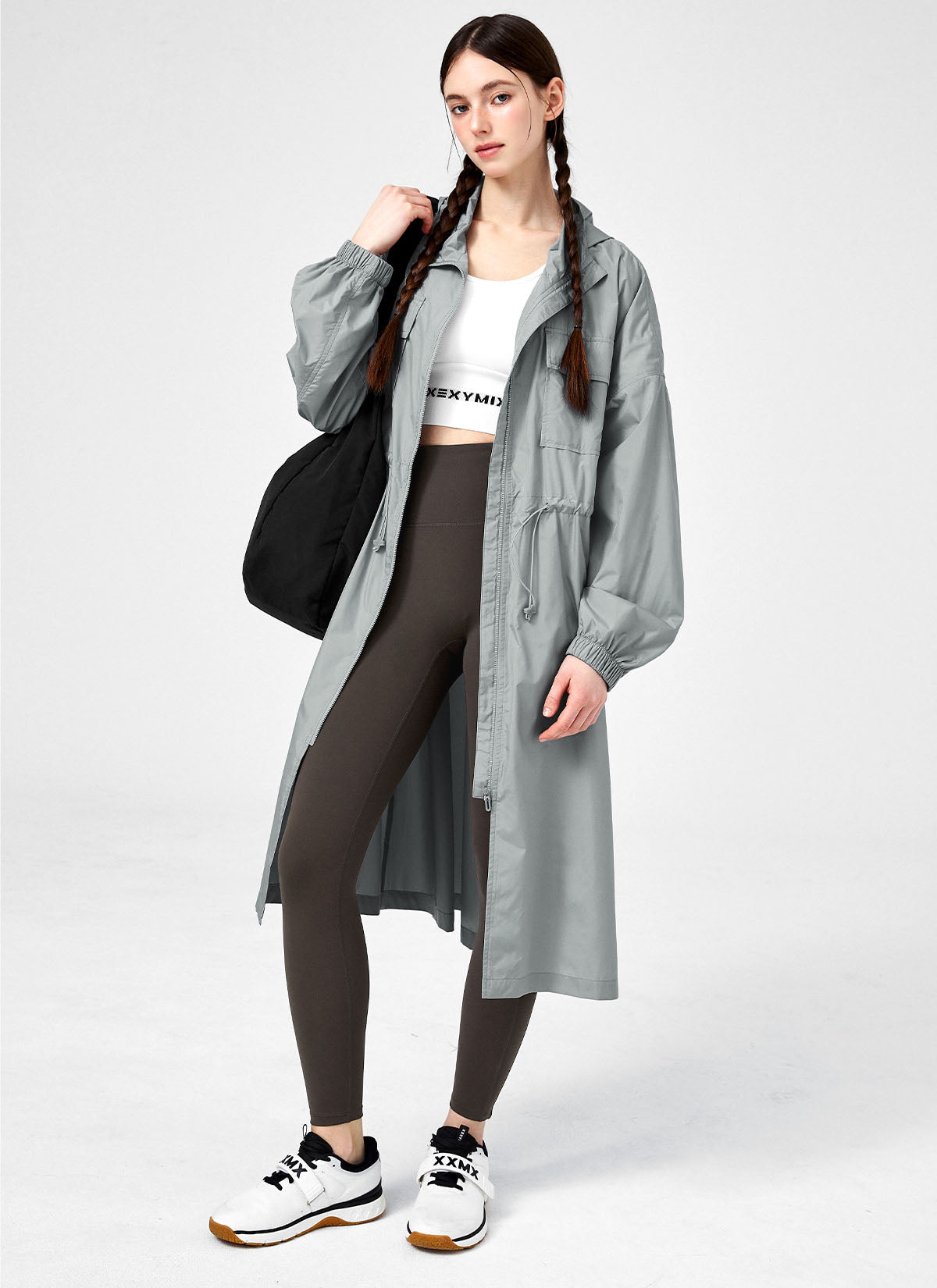 Airy Essential Maxi Hood Long Jacket - Lightweight Women's Outerwear for Spring & Fall - Perfect for Casual Outings, Travel & Layering