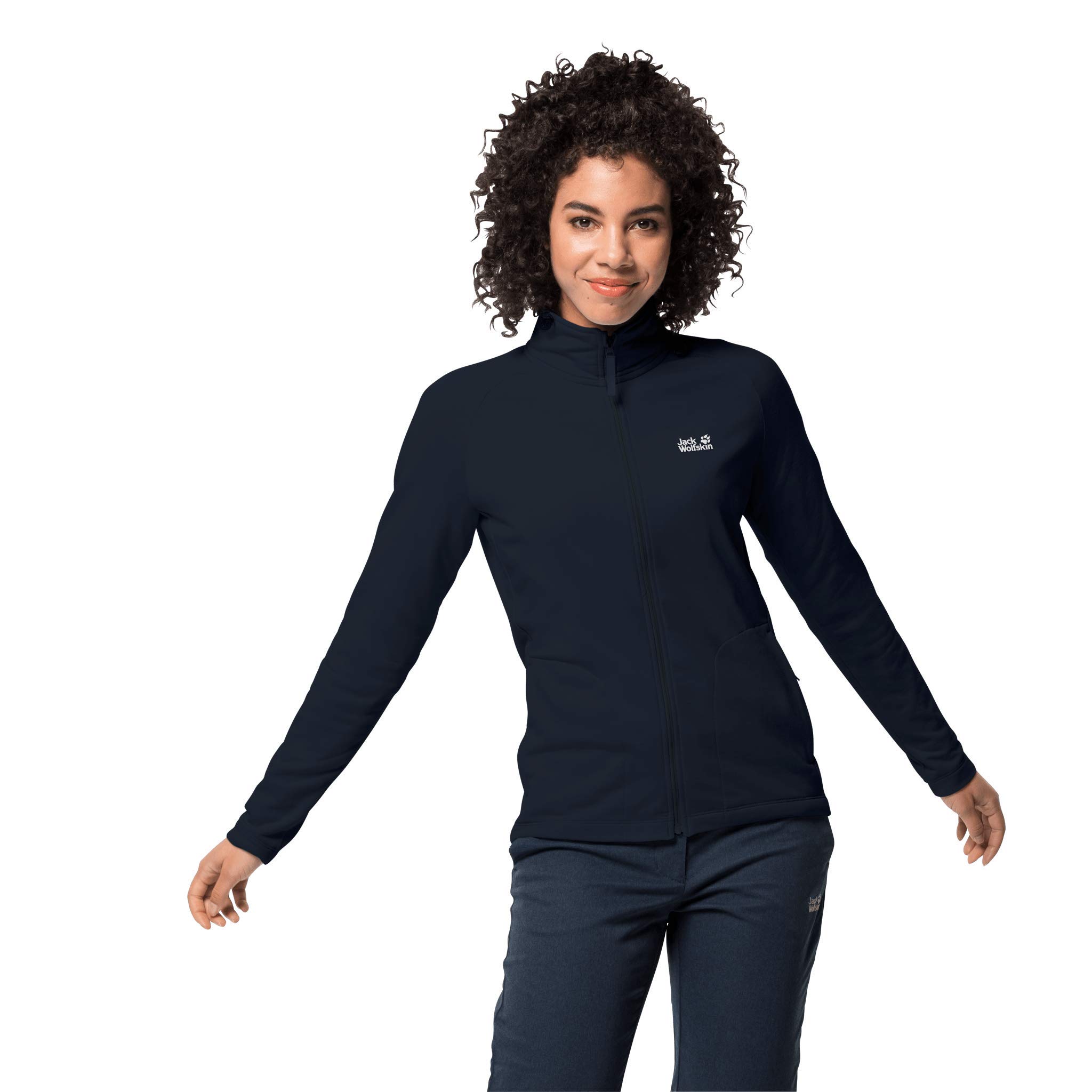 Jack Wolfskin Women's JWP Midlayer Fleece Jacket - Lightweight Warm Winter Pullover for Hiking, Camping & Outdoor Activities