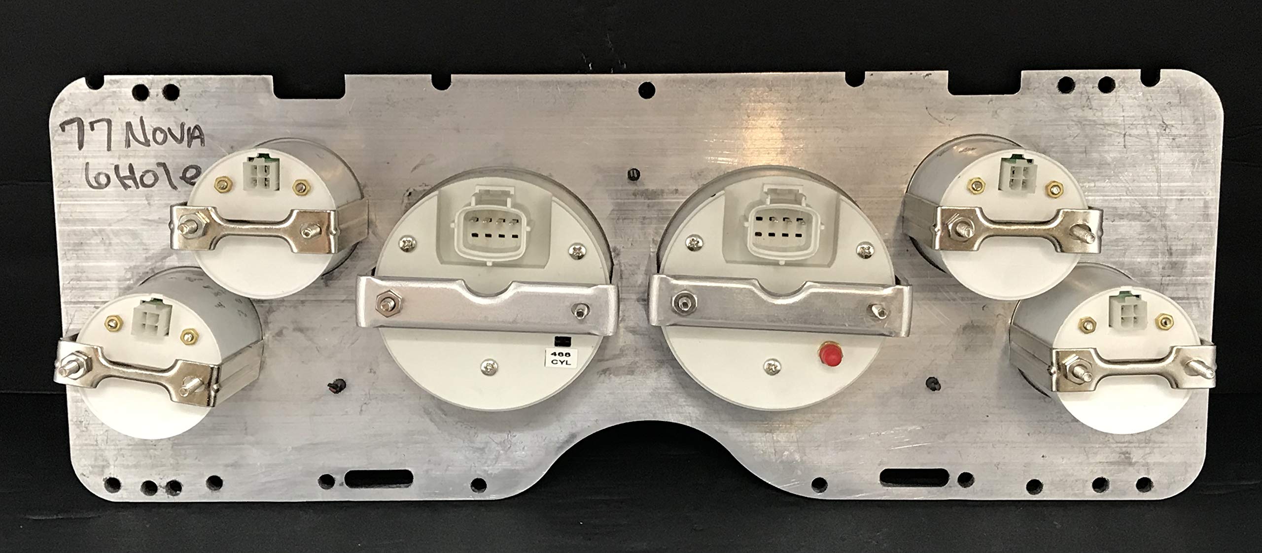 Dolphin Gauges 6-Piece GPS Dash Cluster Panel Set - Compatible with 1977 Chevy Nova - Black (Perfect for Classic Car Restoration & Custom Hot Rod Builds)