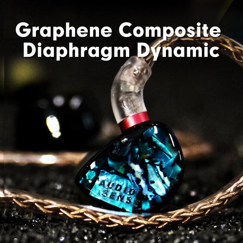 AUDIOSENSE AQ0 High-Fidelity In-Ear Monitors with Graphene Composite Diaphragm - Professional Dynamic IEMs for Musicians, Audiophiles & Studio Recording