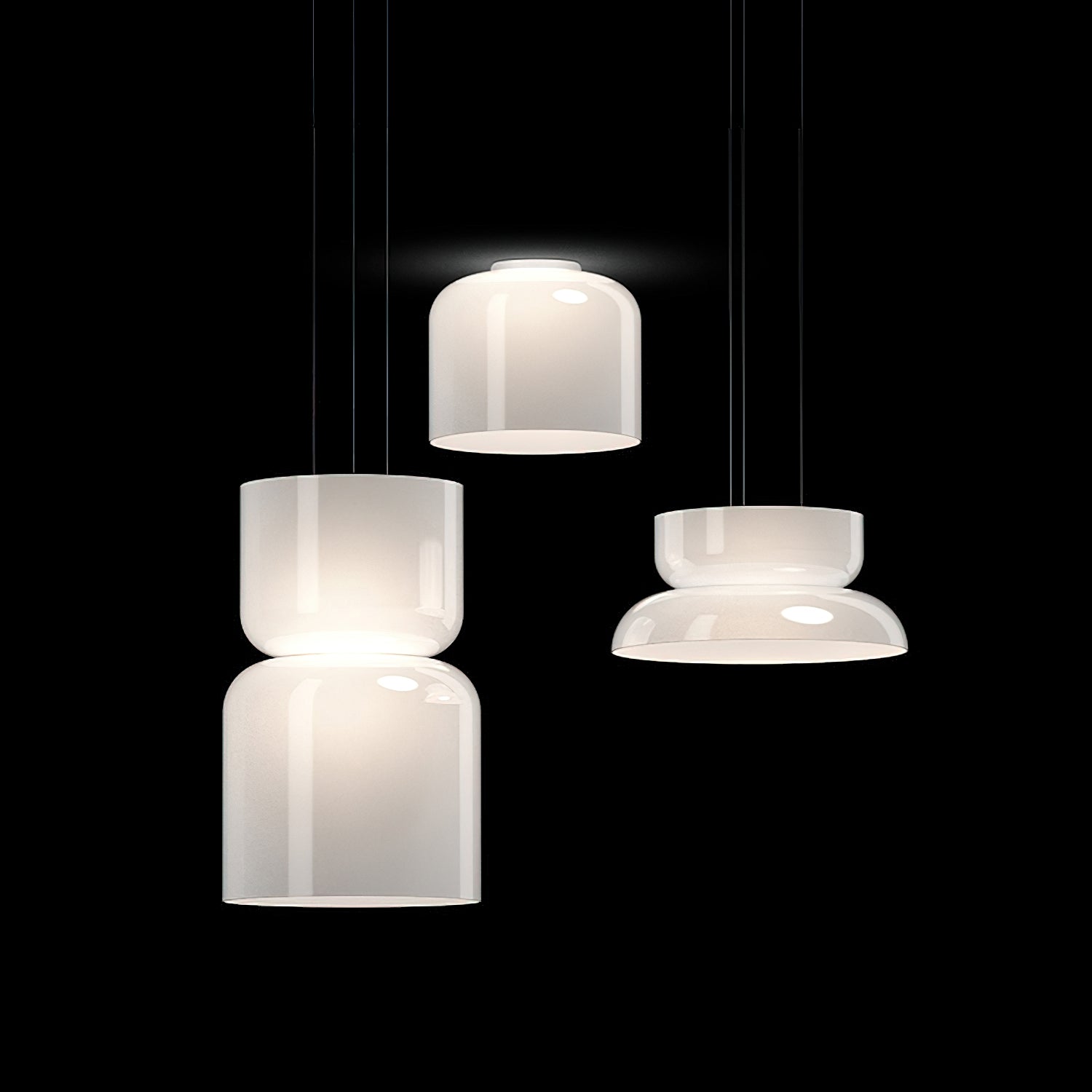 Modern Alba LED Glass Pendant Light - Dimmable Hanging Fixture for Kitchen Island, Dining Room & Bedroom Lighting | Energy Efficient & Stylish Home Decor