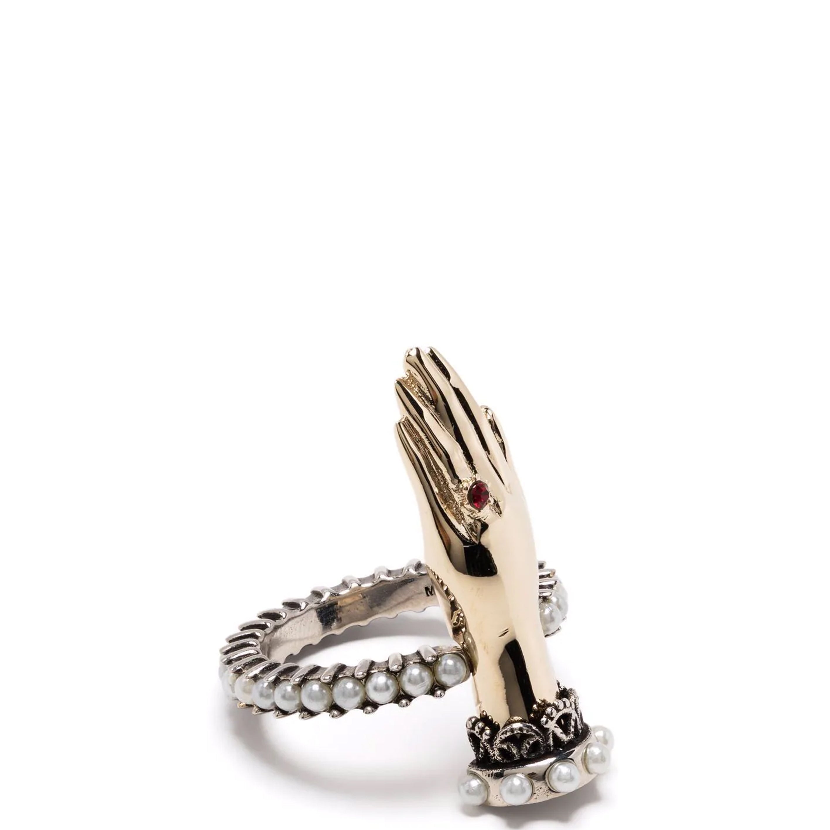 Elegant Handmade Pearl Ring in Gold - Perfect for Weddings, Parties & Special Occasions