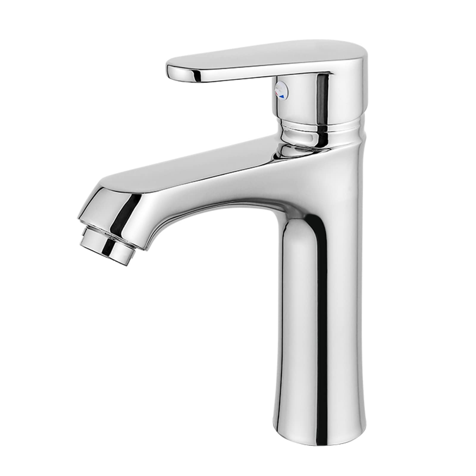 BiaoTeng Single Hole Bathroom Sink Faucet - Premium Brass Basin Faucet with Chrome Finish - Perfect for Modern Bathrooms, Powder Rooms & Vanity Sinks