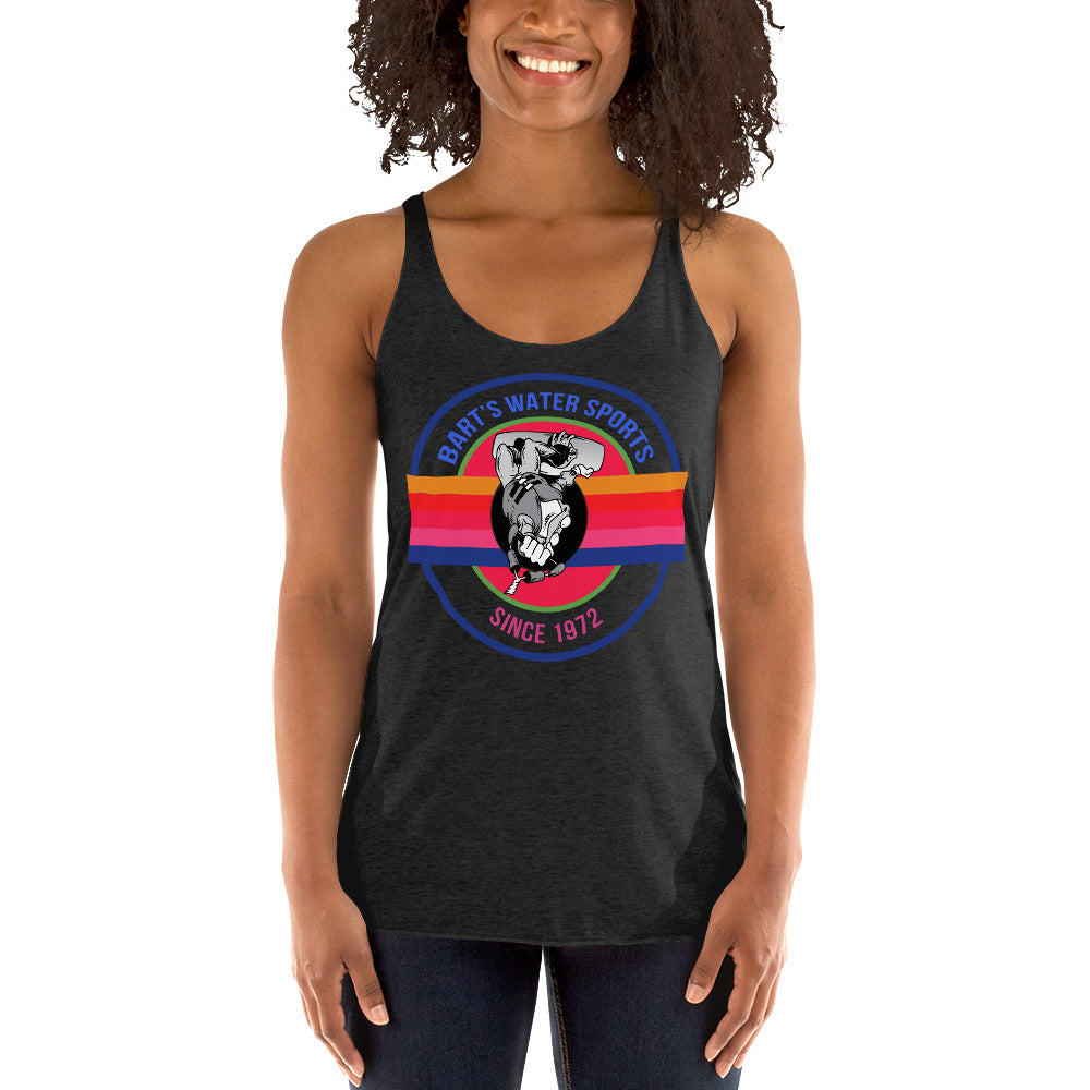 Upside Down Frog Wakeboard Women's Racerback Tank Top - Bart's Water Sports - Perfect for Wakeboarding, Beach & Summer Water Sports