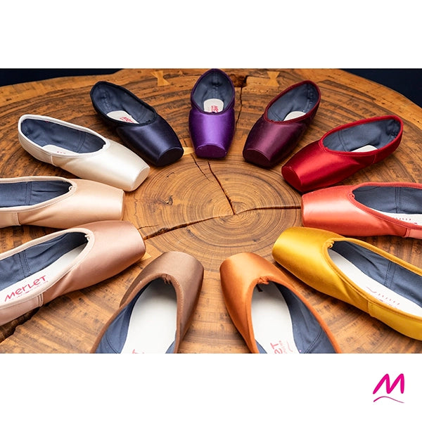 Merlet Lena Pointe Shoe - Professional Ballet Shoes with High Vamp for Dancers | Perfect for Ballet Performances, Practice & Dance Classes