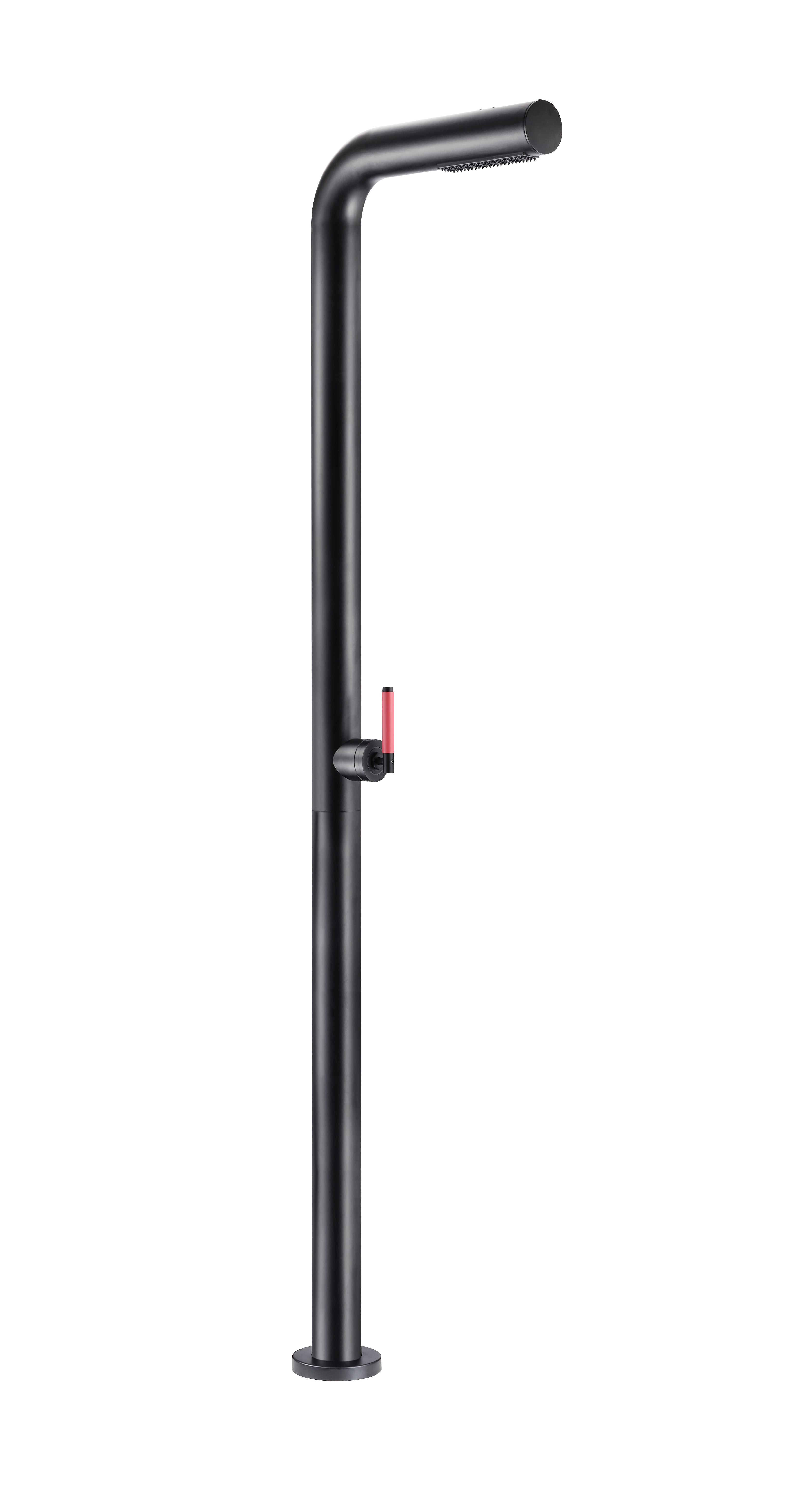 DAX Freestanding Outdoor Shower - Stainless Steel with Adjustable Height (Model 807202) | Perfect for Poolside, Beach House & Backyard Use
