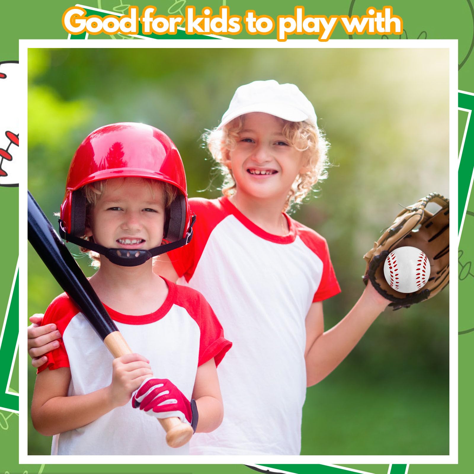 30 Pack Baseball Stress Balls - 2.5 Inch Soft Foam Baseballs for Kids, Sports Party Favors, School Carnival Prizes & Stress Relief Toys - Perfect for Classroom Rewards, Team Sports Events & Office Desk Relaxation