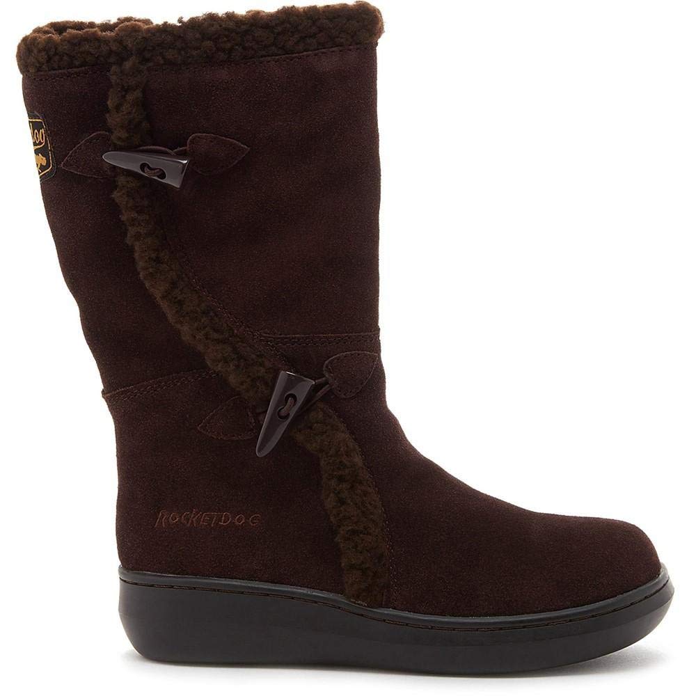 Rocket Dog Women's Slope Mid Calf Winter Boots - Chestnut Brown Waterproof Snow Boots for Women Size 8 | Warm Comfortable Booties for Cold Weather, Snowy Days & Outdoor Activities