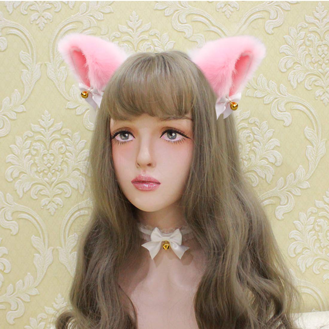 Fxaelian Animal Fox Cat Dog Ears Headband - Cute Fluffy Cosplay Costume Accessories for Halloween, Party, Anime Conventions & Dress Up Play