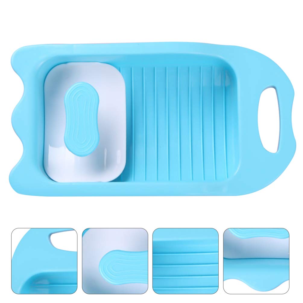 DOITOOL Mini Plastic Washboard - Portable Hand Washing Board for Underwear, Socks & Kids Clothes | Compact Laundry Tool for Travel, Camping & Small Space Cleaning
