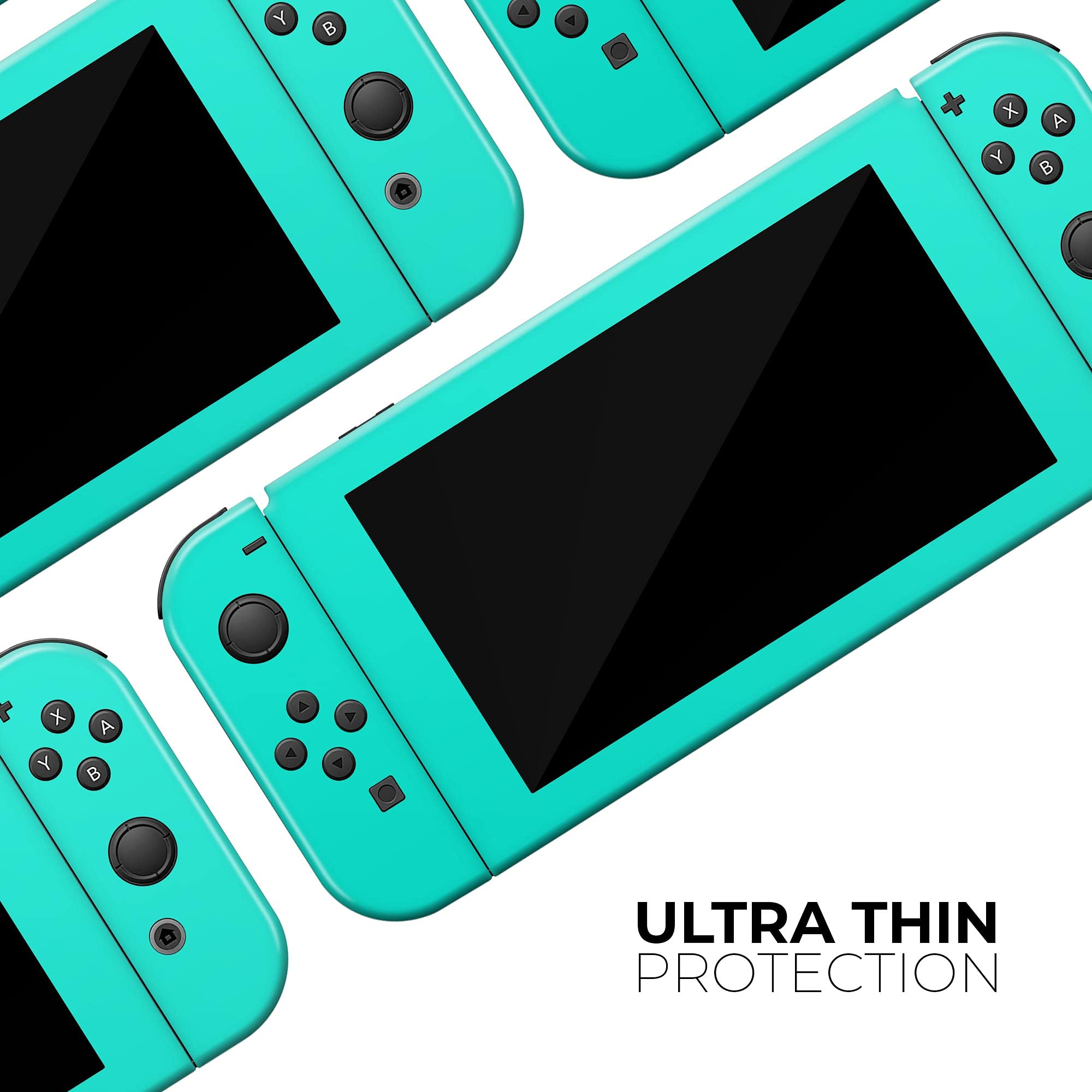 Nintendo Switch OLED Skin Decal - Removable Protective Vinyl Wrap Cover for Switch OLED Console - Scratch-Resistant, Mint Green - Perfect for Gaming, Travel & Console Protection