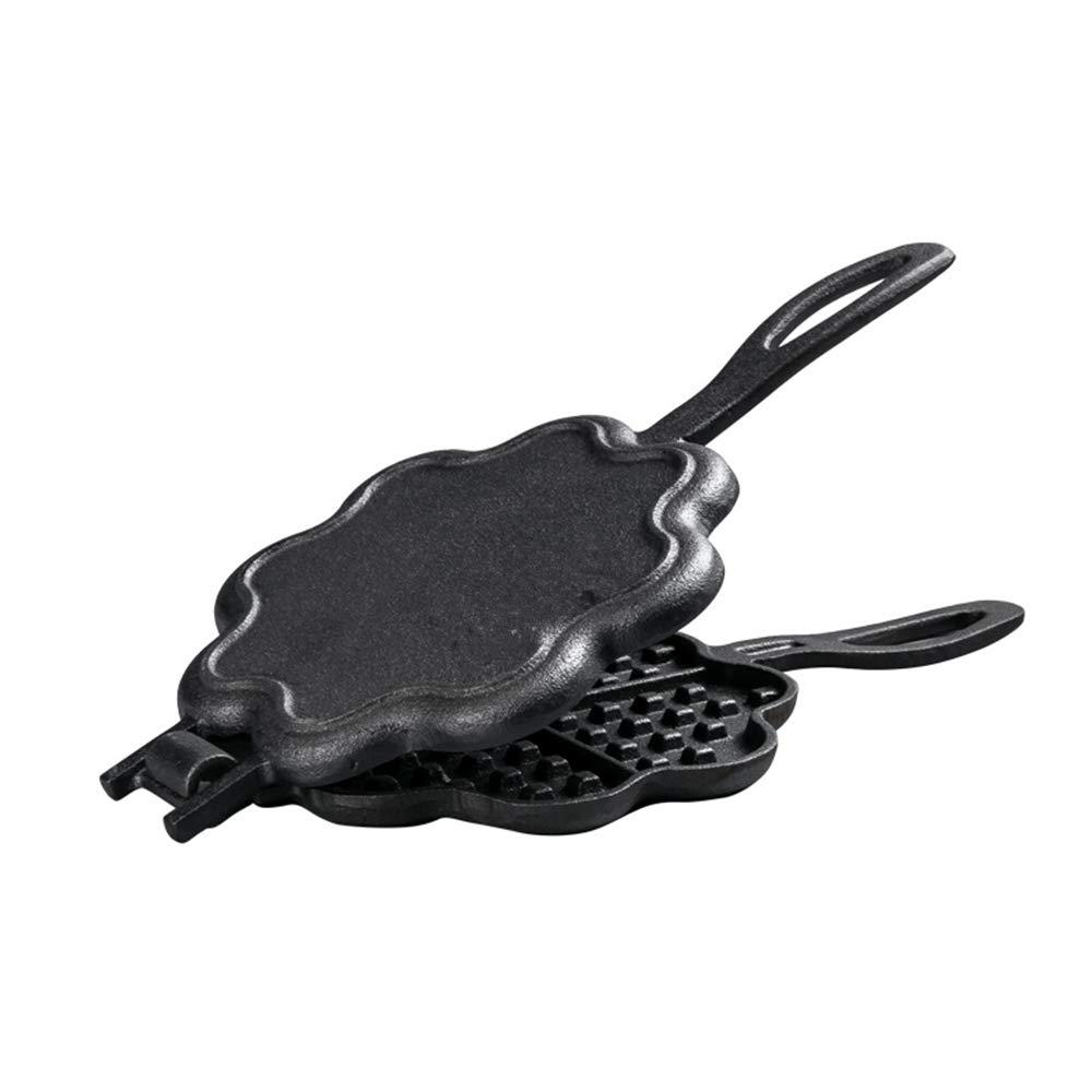 Heart-Shaped Cast Iron Waffle Maker - Non-Stick, No Coating, Fume-Free & Healthy Baking - Perfect for Waffles, Pancakes & Cakes - Ideal for Home Kitchen, Breakfast & Family Gatherings
