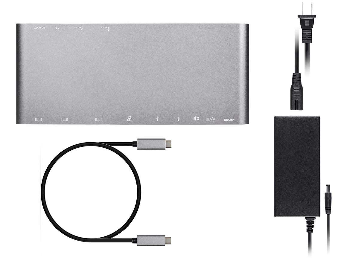 Monoprice USB-C Dual Monitor Docking Station for Laptops - 100W Power Delivery, 4K@30Hz, MST Support, USB-C Cable, 3.5mm Audio - Compatible with Windows, MacOS, Chrome OS & Linux - Perfect for Home Office & Remote Work Setup