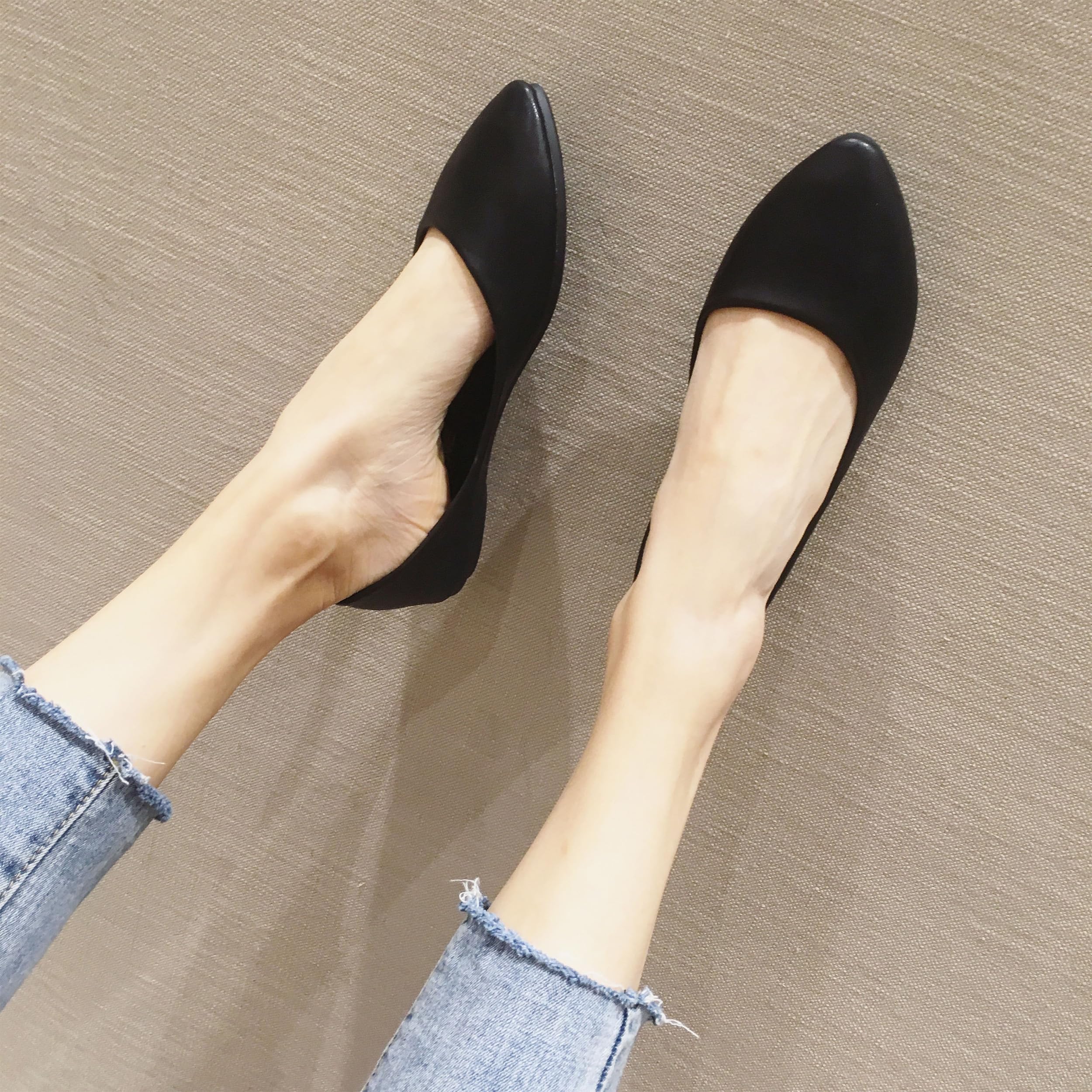 MAIERNISI JESSI Women's Ballet Flats - Pointed Toe Dress Shoes for Business Casual & Office Wear - Comfortable Slip-On Work Shoes for Women - Perfect for Daily Commute, Business Meetings & Professional Occasions