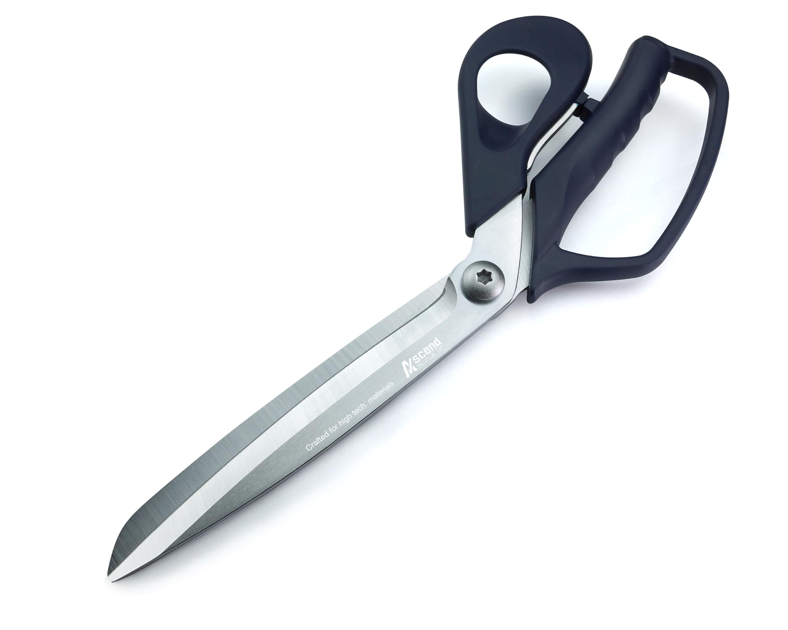 Ascend Tools 11-Inch Carbon Steel Shears - Heavy Duty Scissors for Cutting Kevlar, Dyneema, Vectran & Composite Materials - Perfect for Marine, Aerospace & Industrial Applications