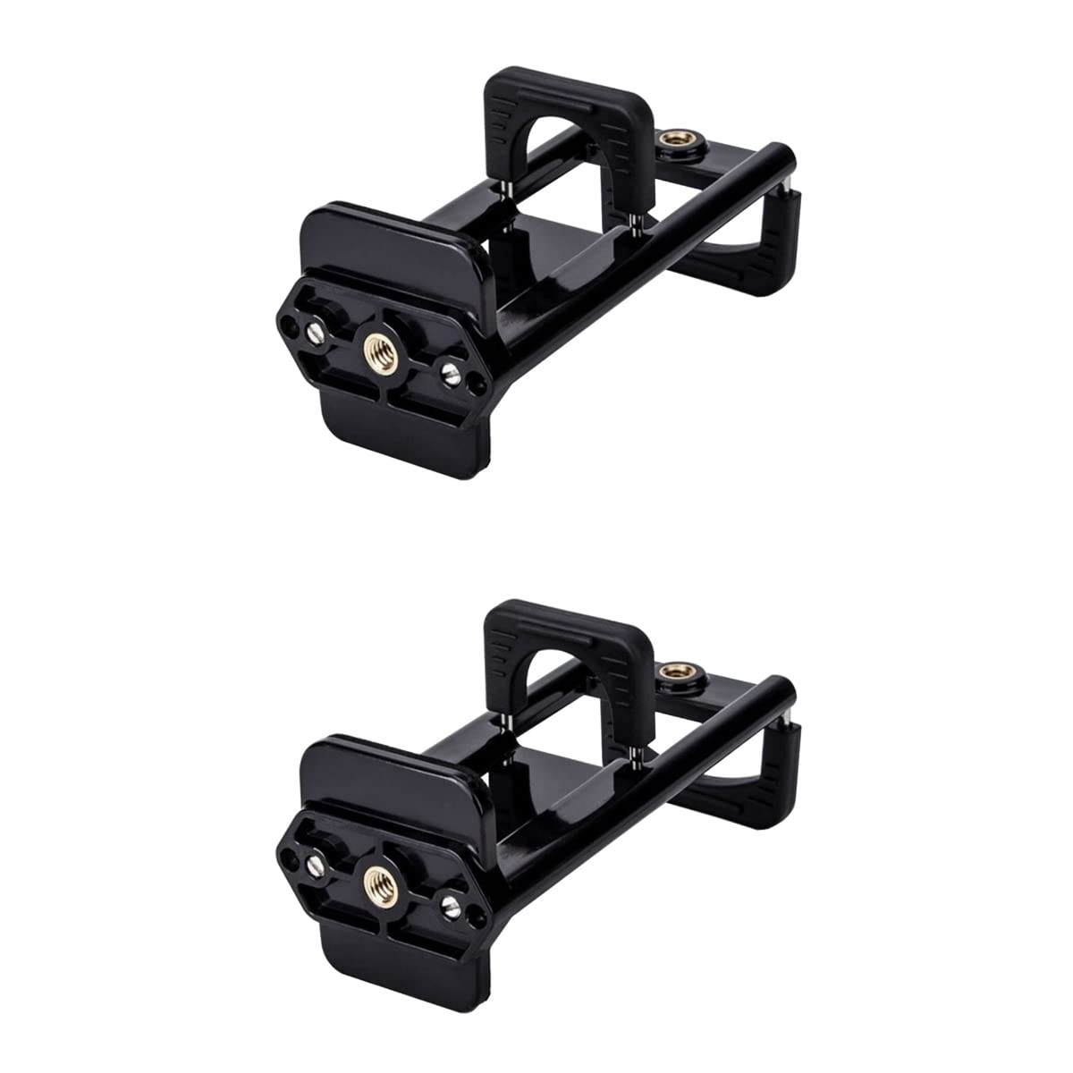 SOLUSTRE 2-Pack Universal Phone Mount Stand - Adjustable Smartphone Holder for Camera, Video Recording & Live Streaming - Compatible with iPhone, Samsung & All Mobile Devices - Perfect for Vlogging, TikTok & Zoom Meetings