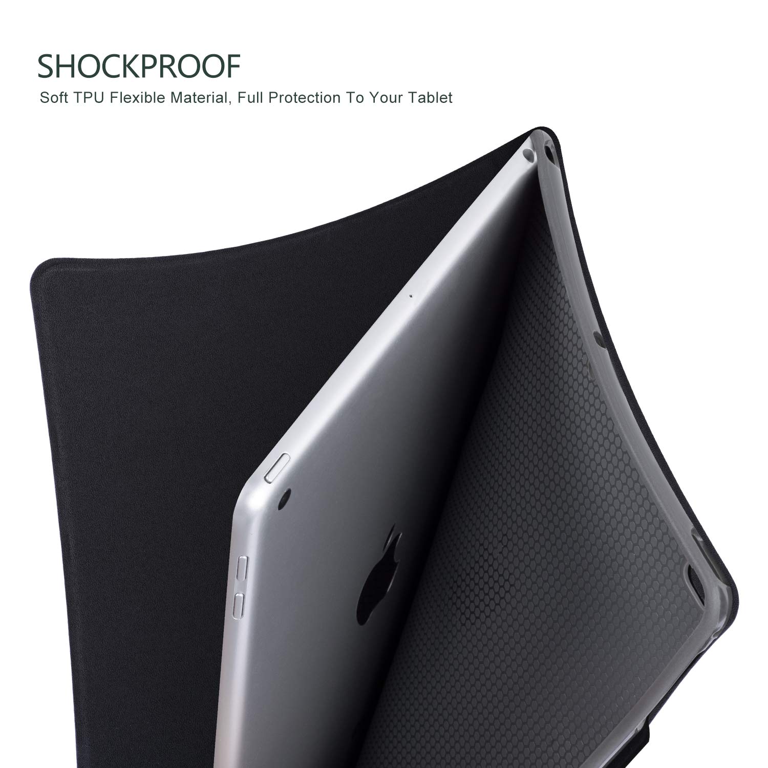 Premium Leather Folio Case for iPad Air 2/1 & iPad 6th/5th Gen (9.7 Inch) - Gofupa Slim Stand Cover with Multiple Viewing Angles | Green Tree Forest Design | Perfect for Work, Travel & Home Use