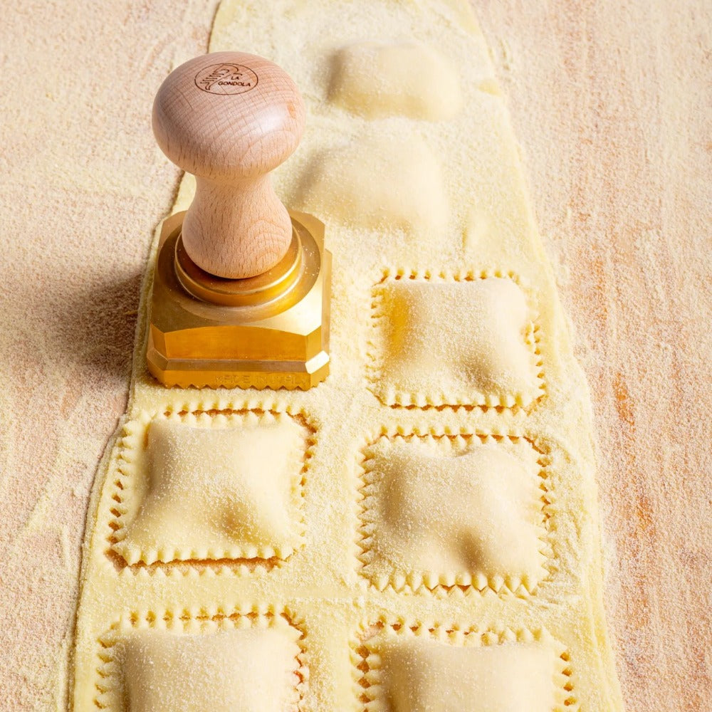 La Gondola Square Pasta Stamp 45mm - Italian Pasta Dough Press for Ravioli, Tortellini & Dumplings - Perfect for Homemade Pasta Making & Italian Cooking