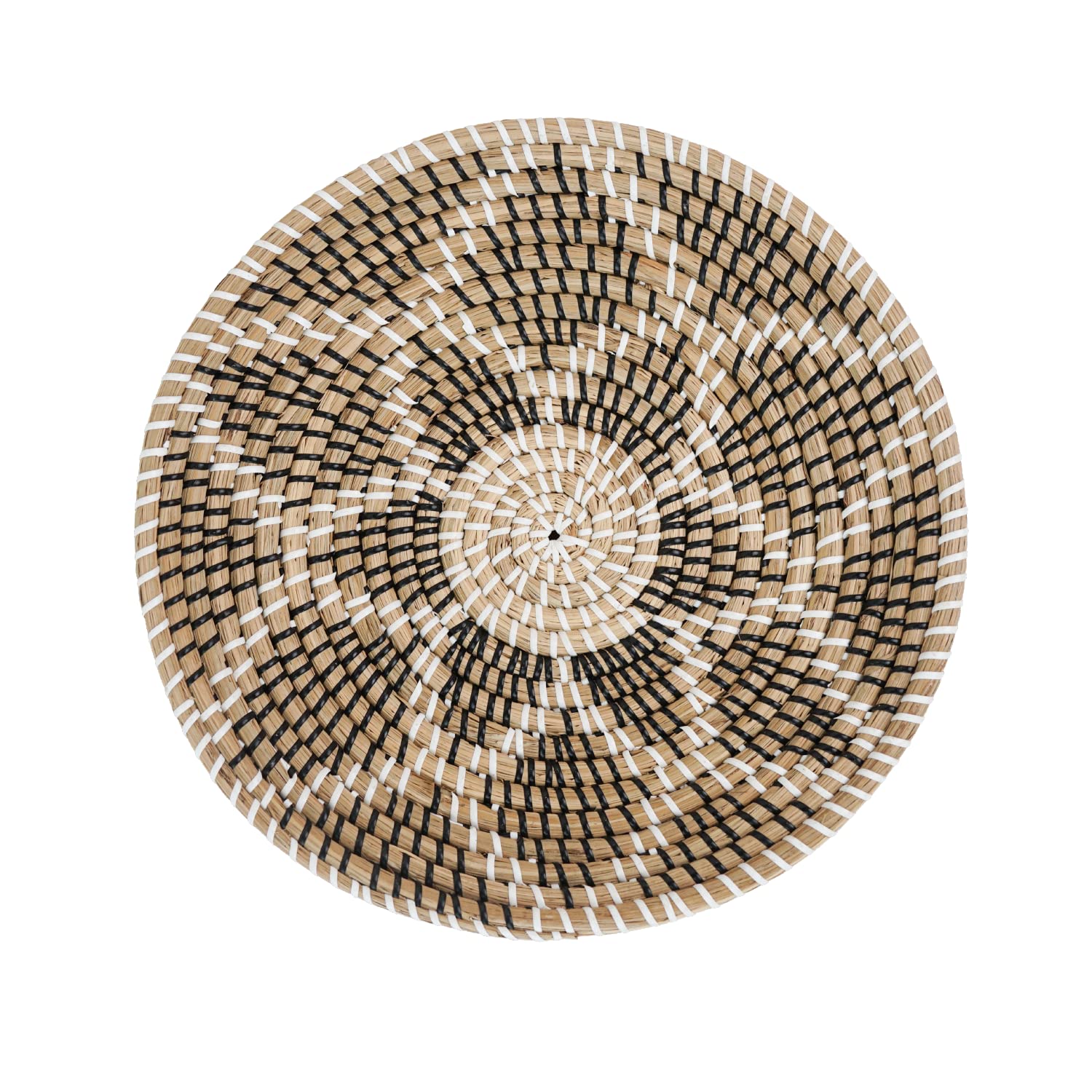 HNC ECOLIFE Woven Rattan Wall Basket Decor - 13.7 Inch Natural Seagrass Wall Art for Living Room, Bedroom & Kitchen - Handmade Wicker Fruit Bowl for Home Storage & Boho Decor