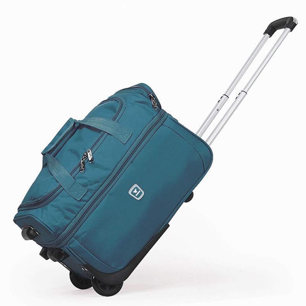 Expandable Waterproof Rolling Duffel Bag with Wheels - Soft Travel Tote Suitcase for Business Carry On Luggage, Overnight Weekender Bags for Women & Men - Perfect for Air Travel, Gym, Camping & Weekend Getaways